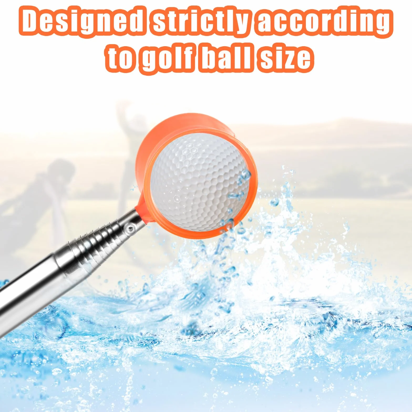 Raccoglitore per Palline da Golf Telescopico Antiscivolo 39,62-274,32 cm