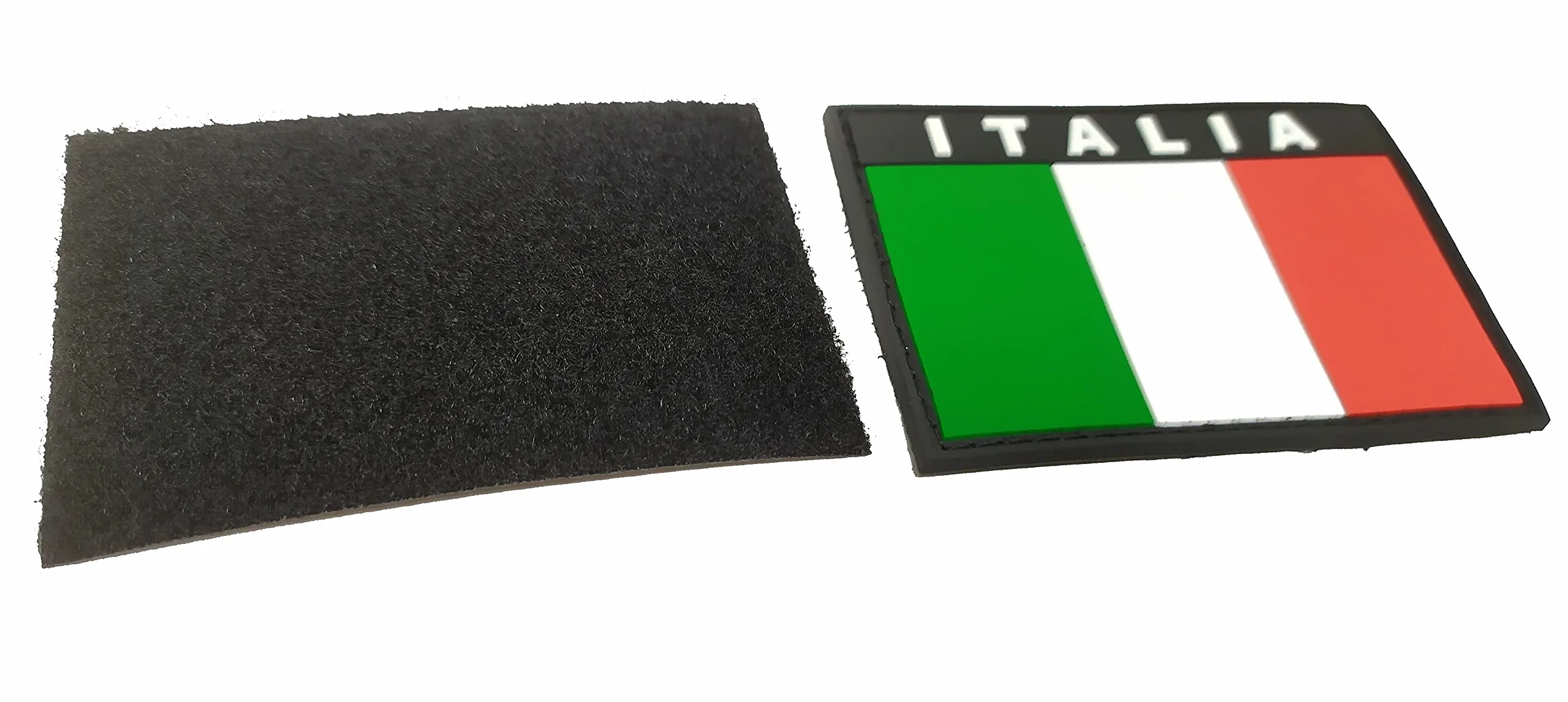Toppa Patch Bandiera Italia Velcrata Italia 3D con strappo in PVC Bandiera Italiana 7,5x5 cm