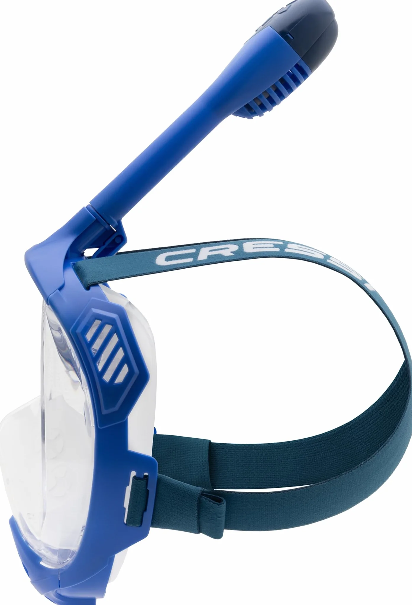 CRESSI Java Full Face Mask - Maschera Snorkeling Integrale Compact Fit, Lente Ultra Chiara Anti Fog, 100% Silicone, Snorkel Dry con Valvole Sicurezza