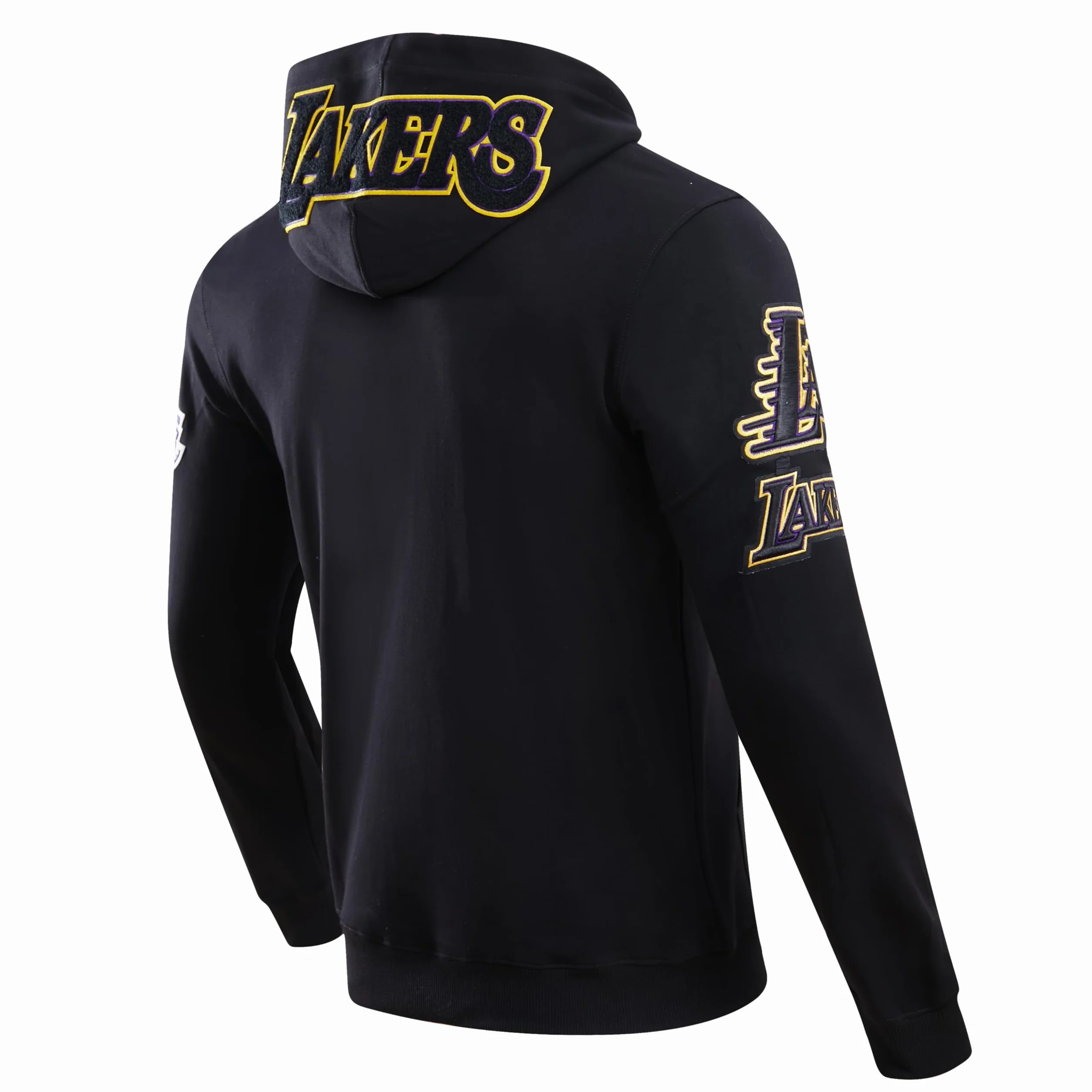 Pro Standard Felpa con Cappuccio da Uomo NBA Los Angeles Lakers in ciniglia, Nera, M