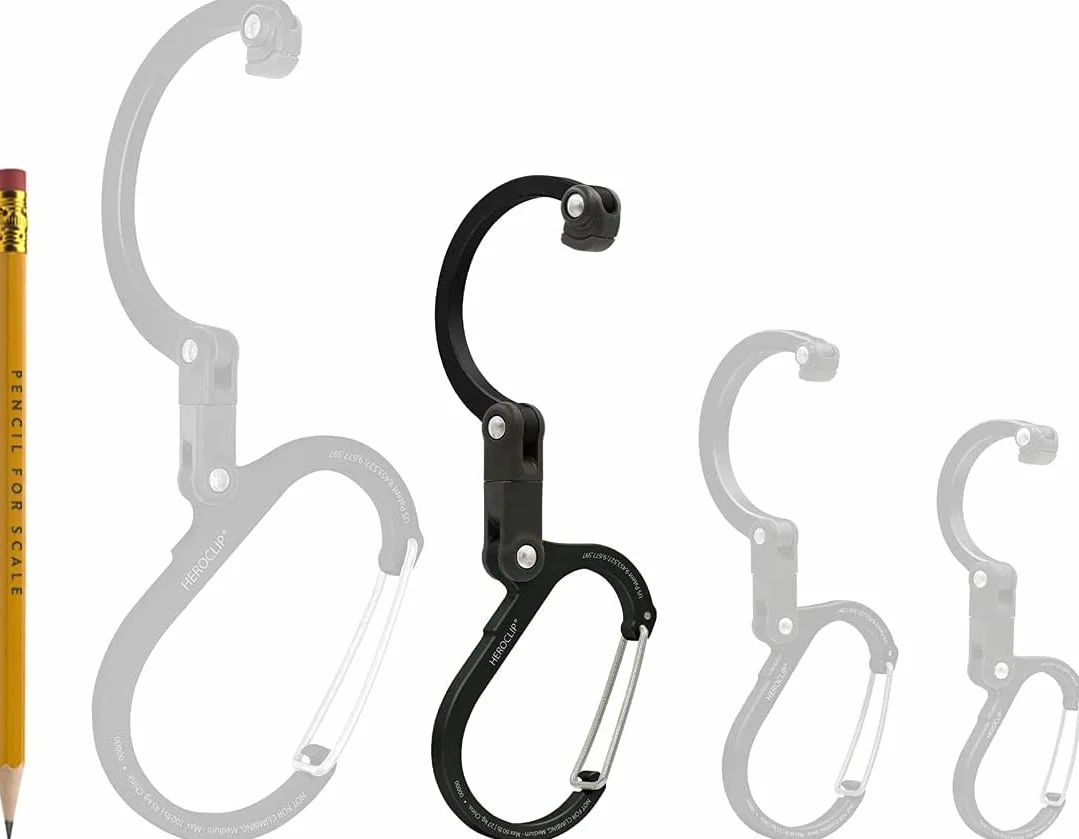 GEAR AID HEROCLIP Moschettone girevole 360° gancio medio campeggio zaino