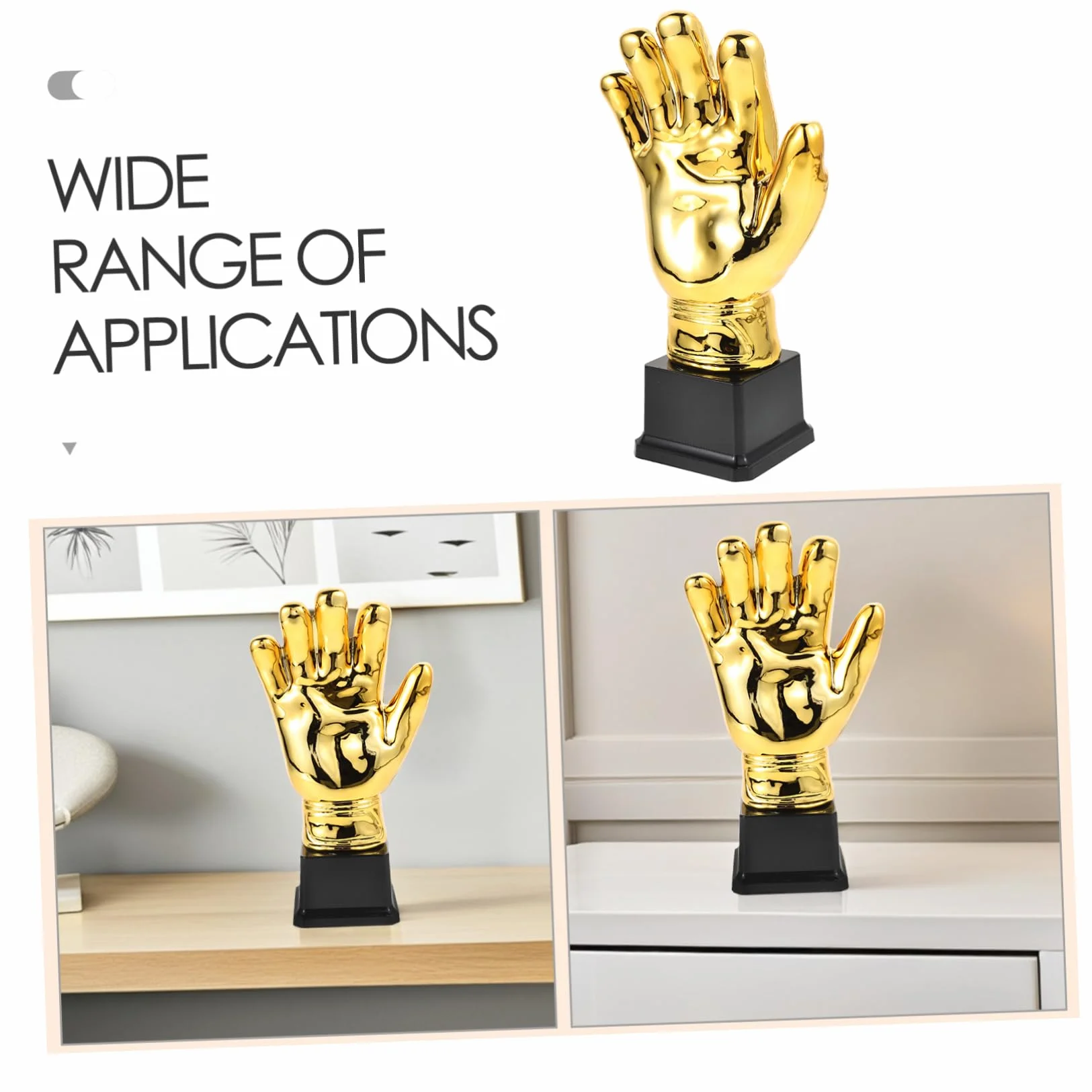 Guanto d'oro Calcio Portiere Plastica Premio Decorativo Competizioni Scolastiche