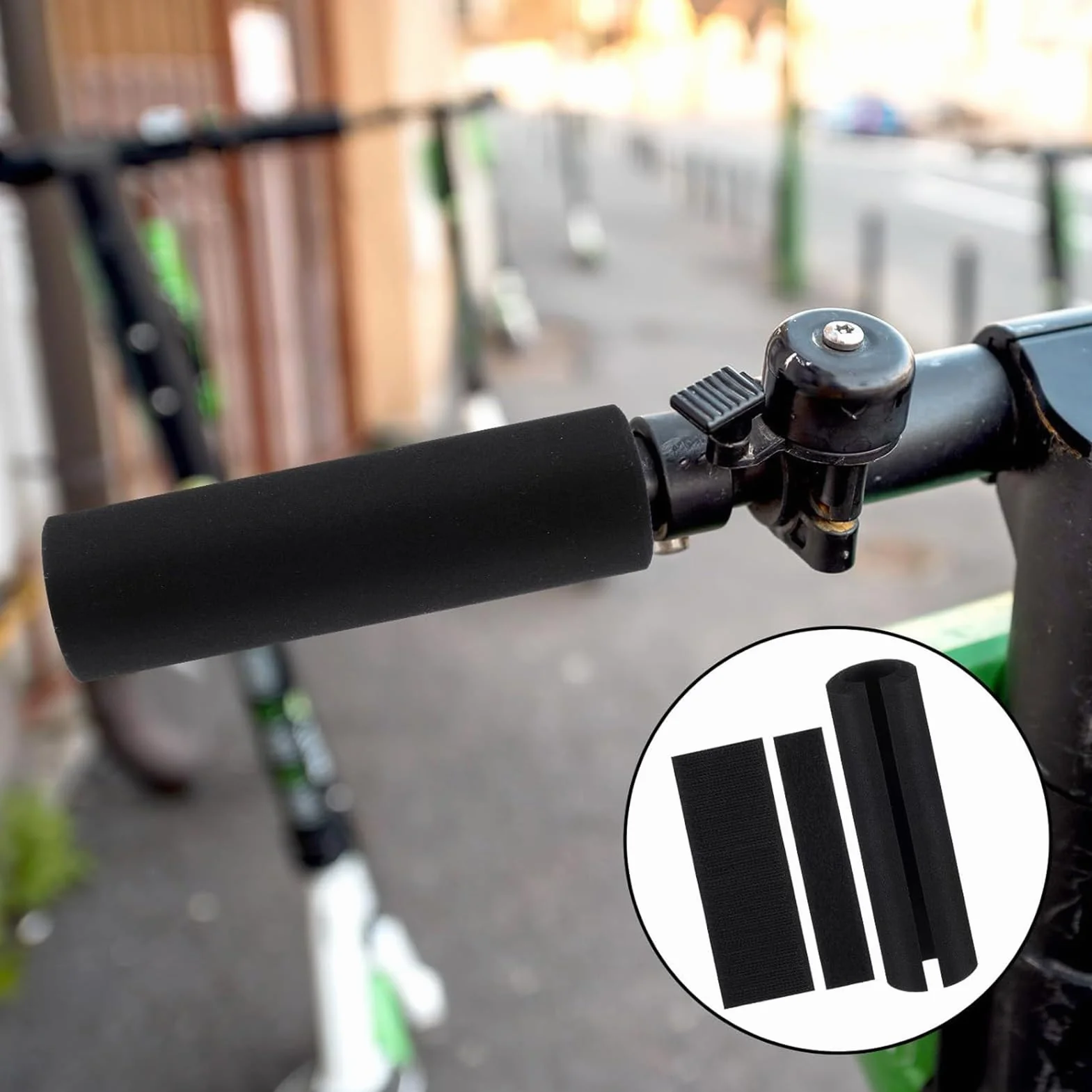 Scatola in schiuma per paramani Set da 2 impugnature ergonomiche per manubrio con imbottitura per moto fitness scooter