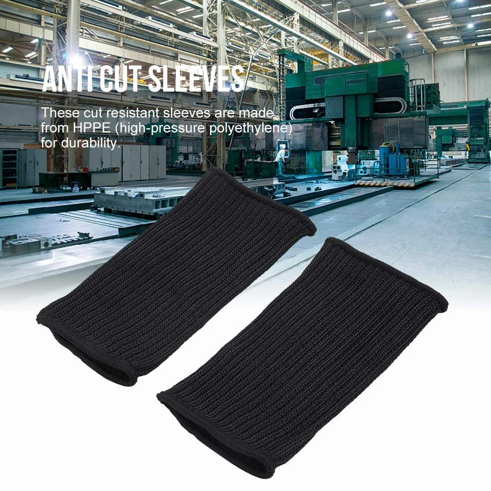 Protezioni per Avambraccio in Filo di Acciaio Inossidabile No. 10 22cm, Maniche Resistenti al Taglio 1 Paio