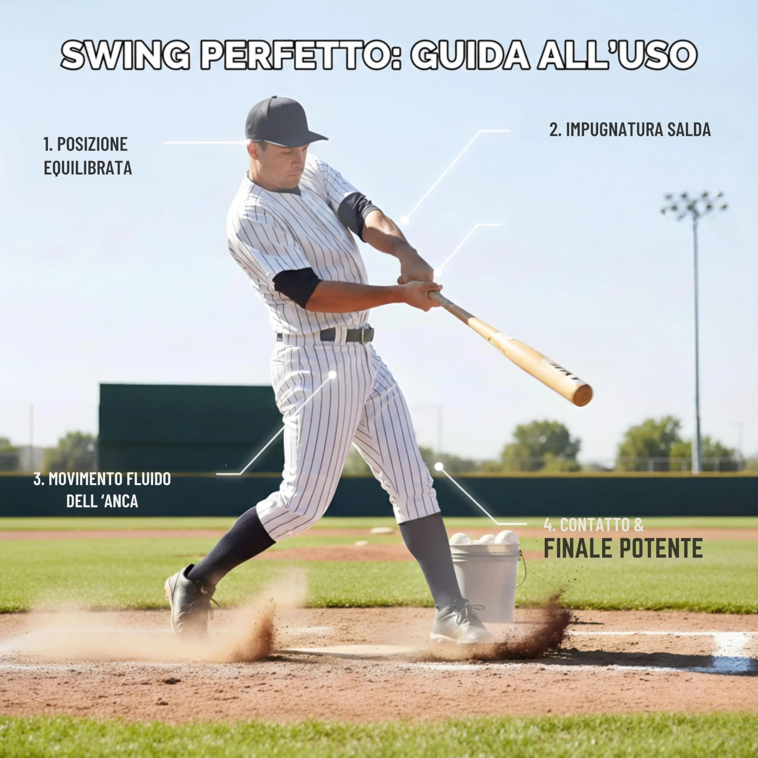 YASTA Mazza da Baseball 72 cm 700 g, Resistente, Allenamento