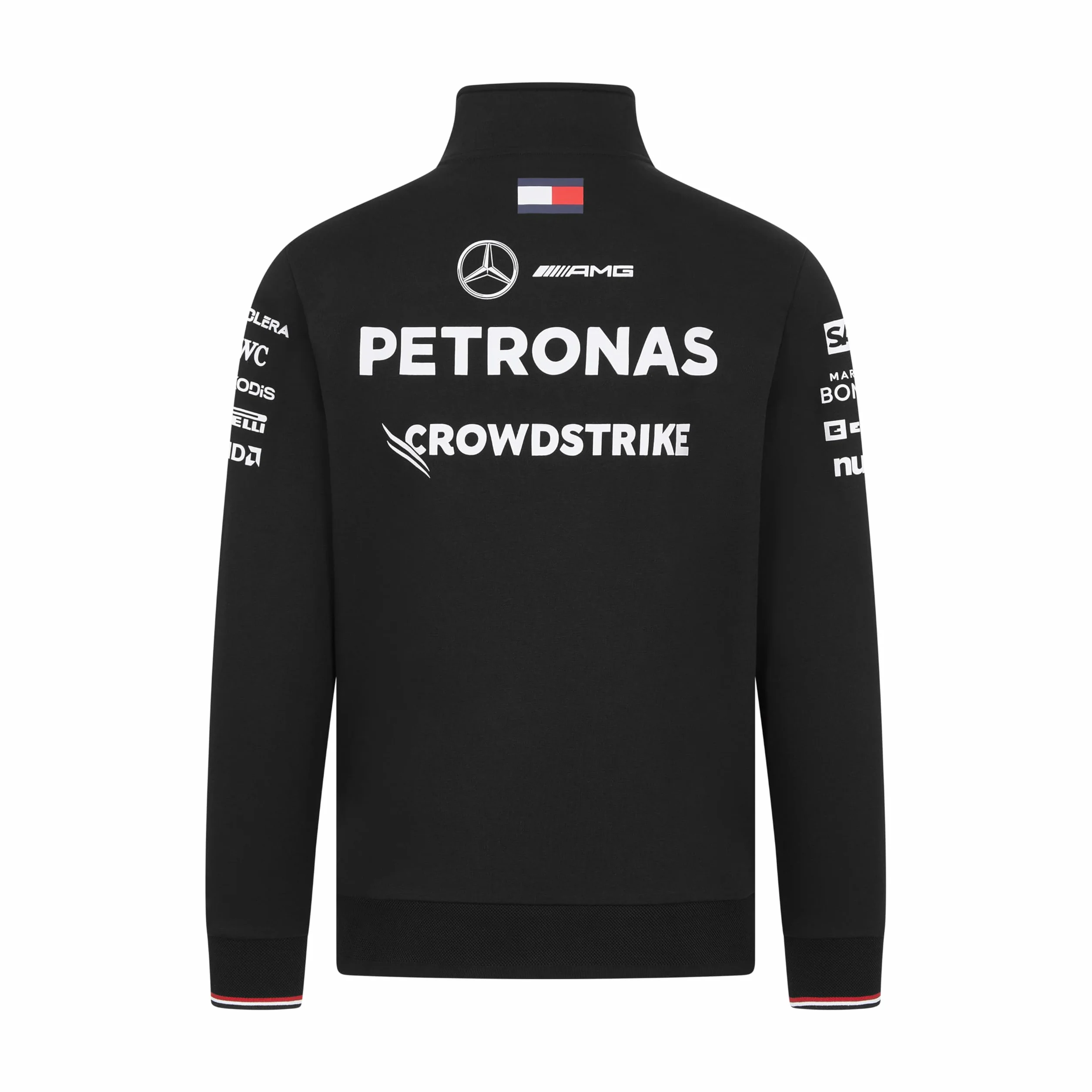Mercedes AMG Petronas F1 Uomo 2024 Team Maglione con 1/4 di Zip - Nero - Taglia: M