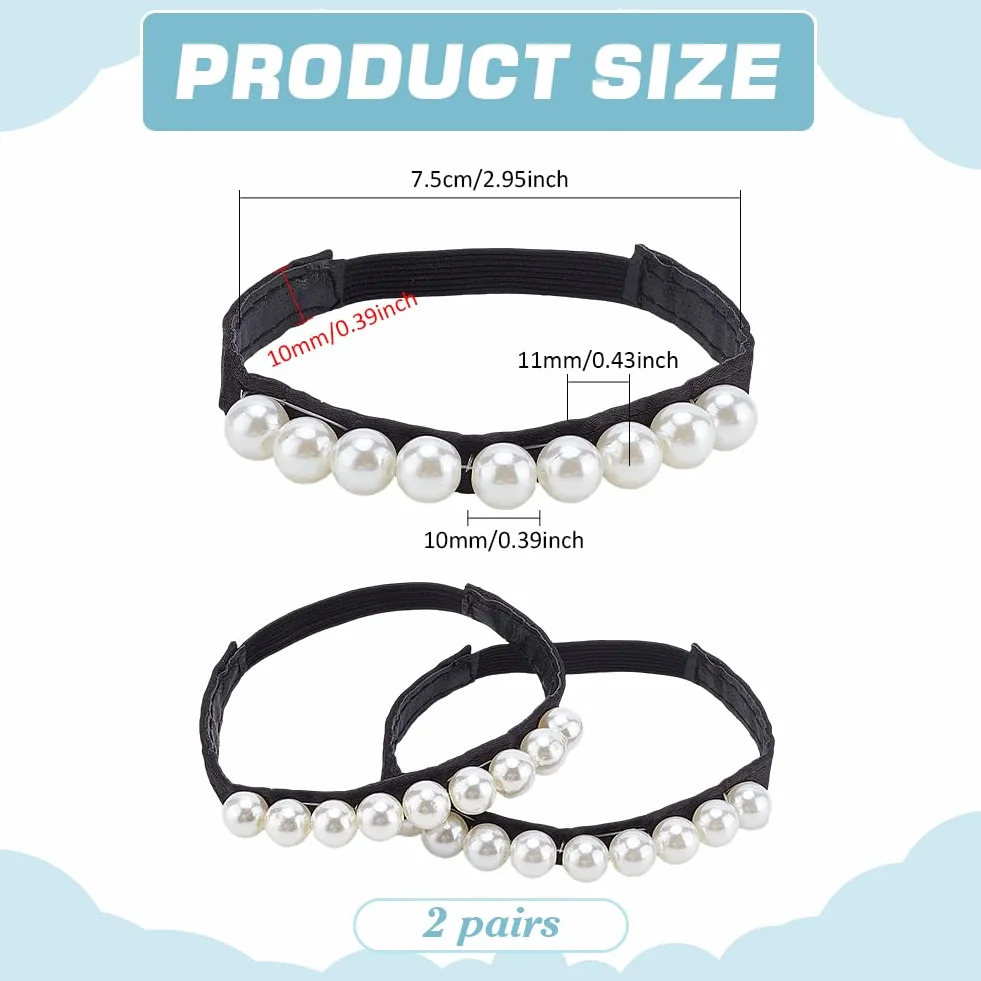 PH PandaHall Cinturini per Scarpe con Perle Cinturini Elastici per Scarpa Fascia Alla Caviglia con Perle Fascia per Scarpa con Tacco Alto Cinturino Staccabile per Donna Che Tiene Sandali Larghi