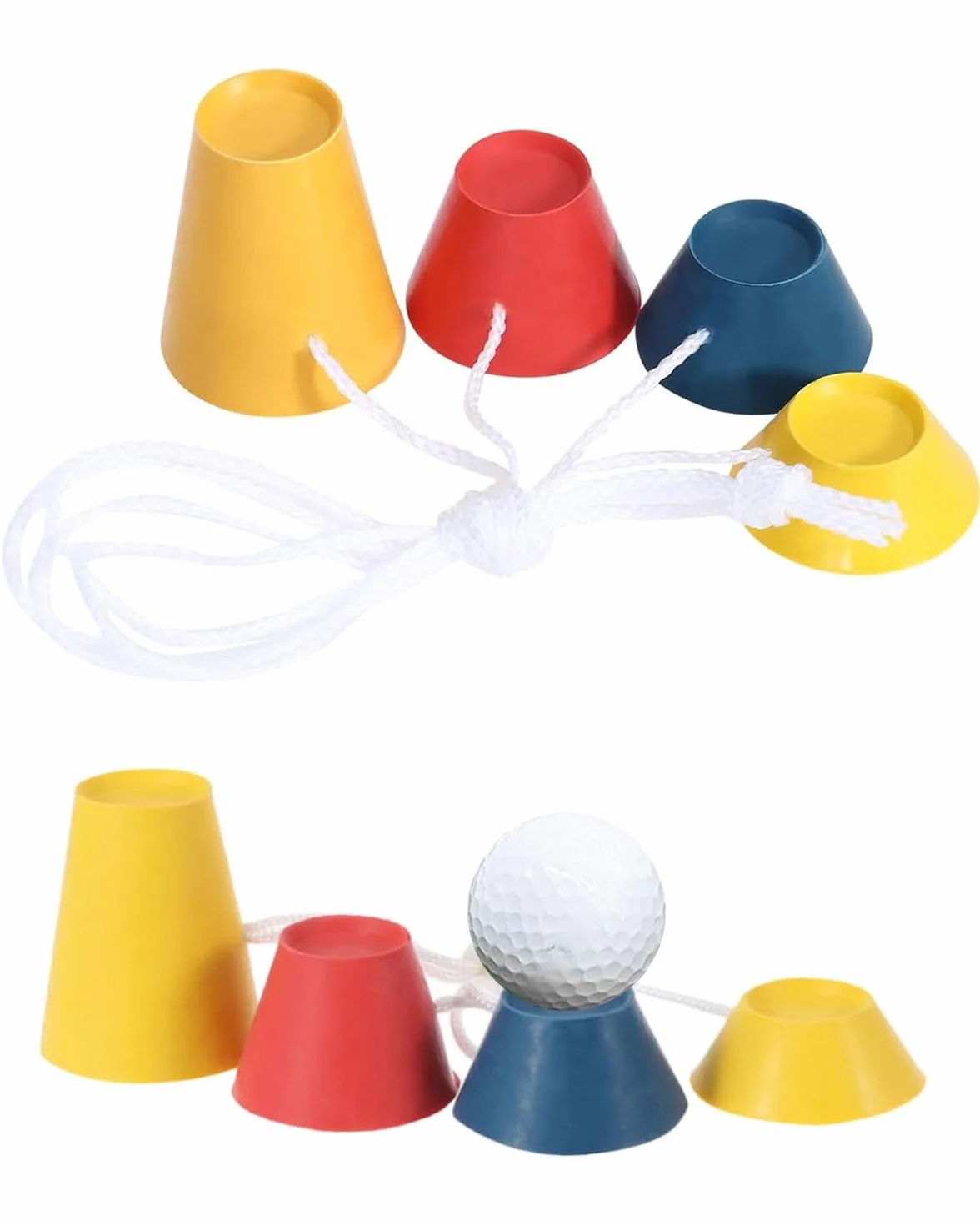 Set di 4 Tee da Golf Jumbo in Gomma, Inverno Tee Golf Gomma, Winter Golf Tee, Tees in Gomma Jumbo da Golf,per Clima Freddo, Campo da Golf, Uso Quotidiano, Interni, Esterni