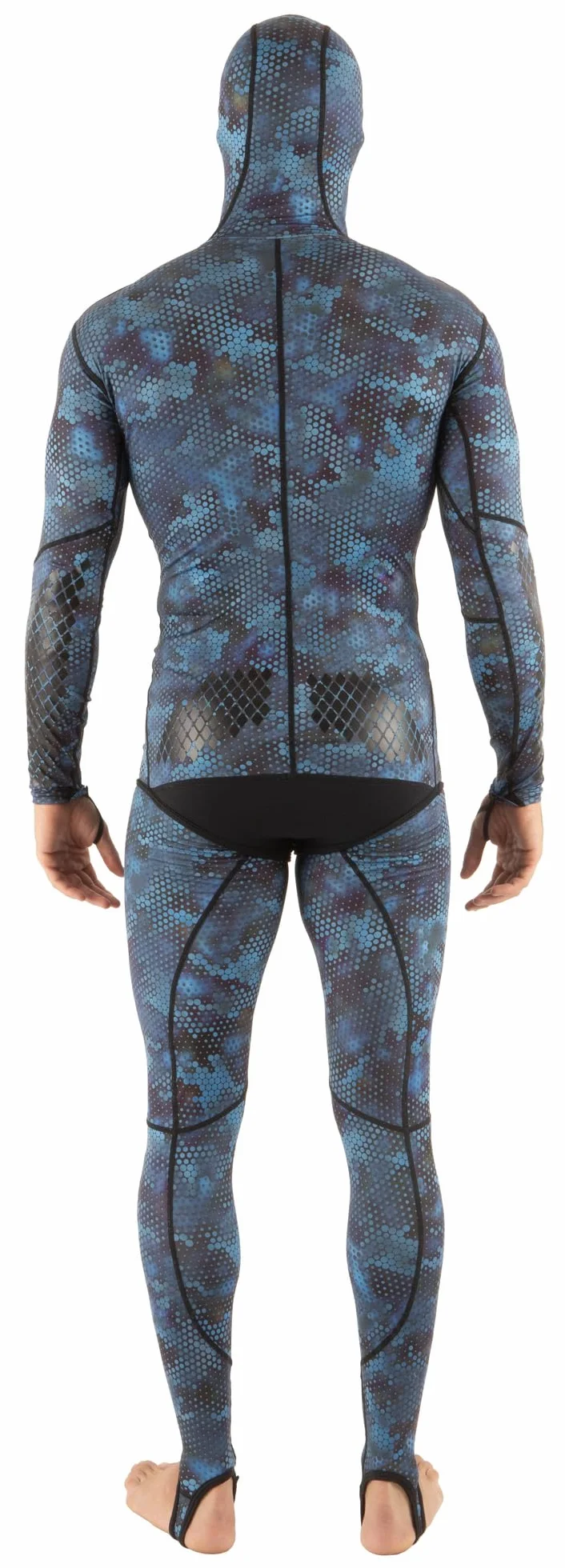 SEAC Blue Moon, Rash Guard da Pesca Subacquea e Apnea, Due Pezzi, Blu Camouflage