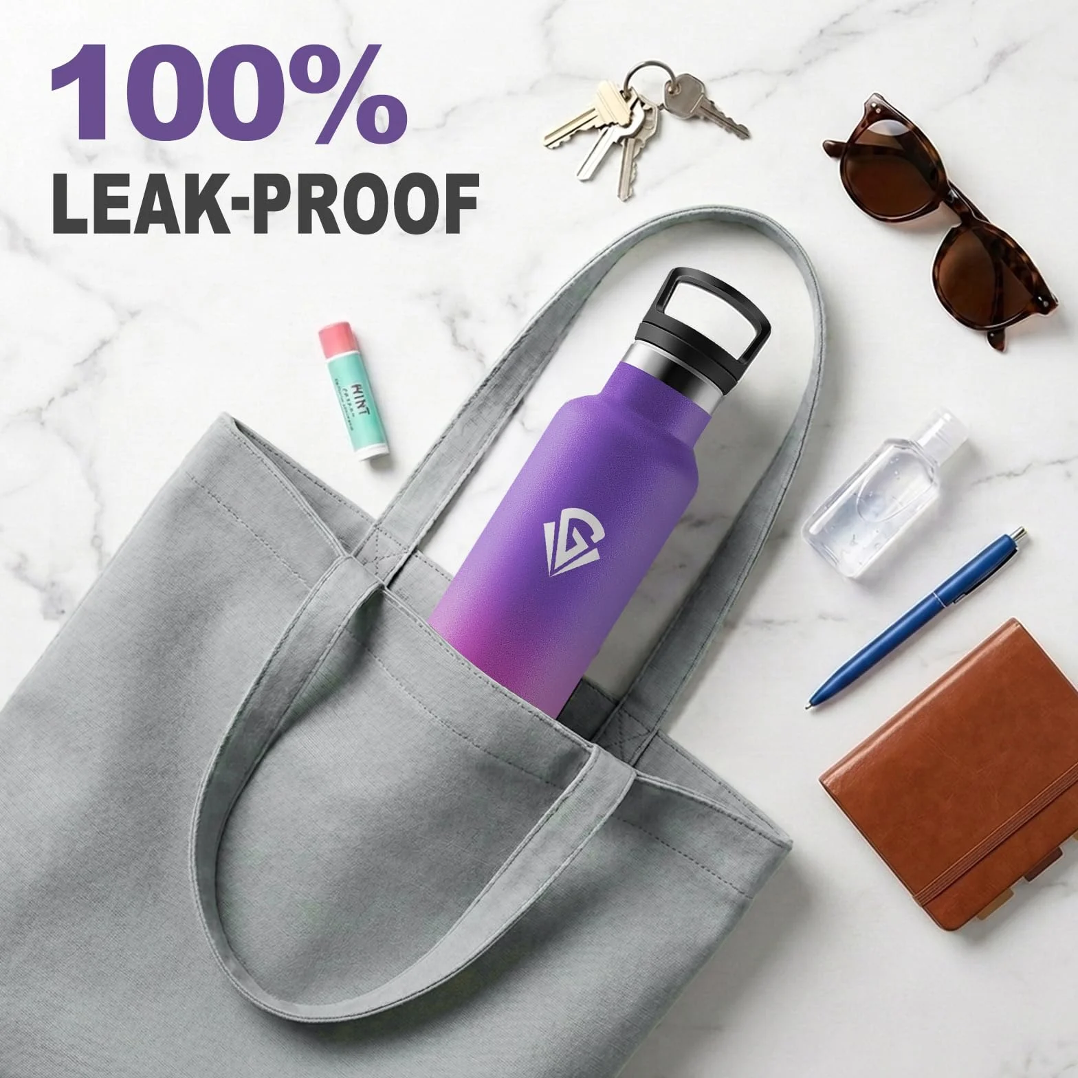 Borraccia Acciaio Inox 750 ml Doppio Strato Isolante Senza BPA per Bevande Gassate