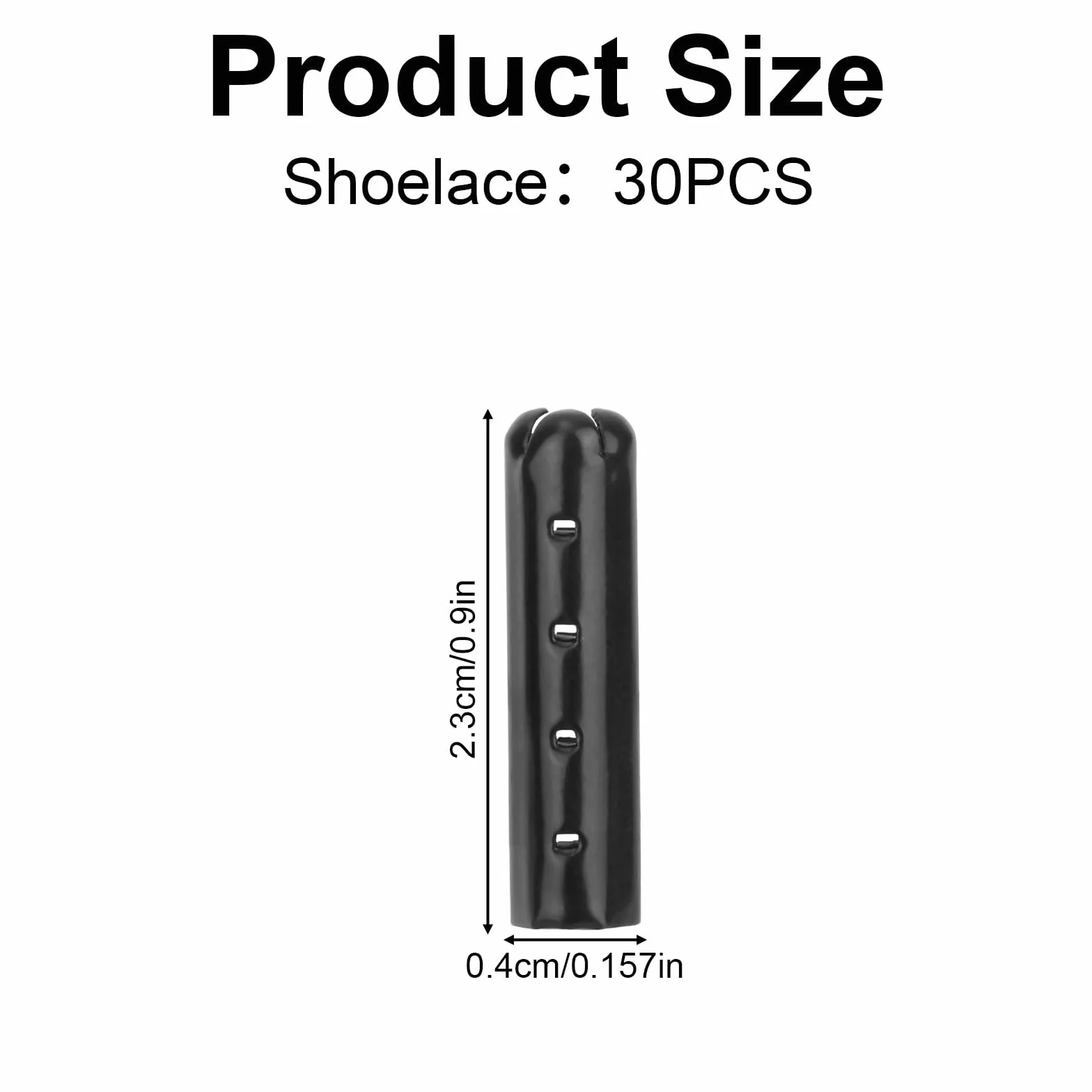 Gosknor 30pz Terminali Lacci, Punta dei Lacci in Rame Nero con Guaina Termorestringente Accorciare Riparare Accessori Ideali per Sneakers