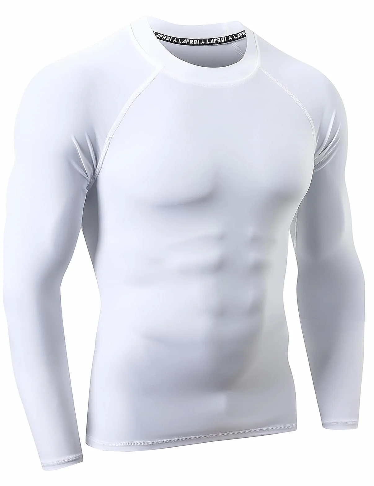 LAFROI Maglietta a Maniche Lunghe da Uomo UPF 50+, Compressione, BJJ, Nuoto, Rashguard