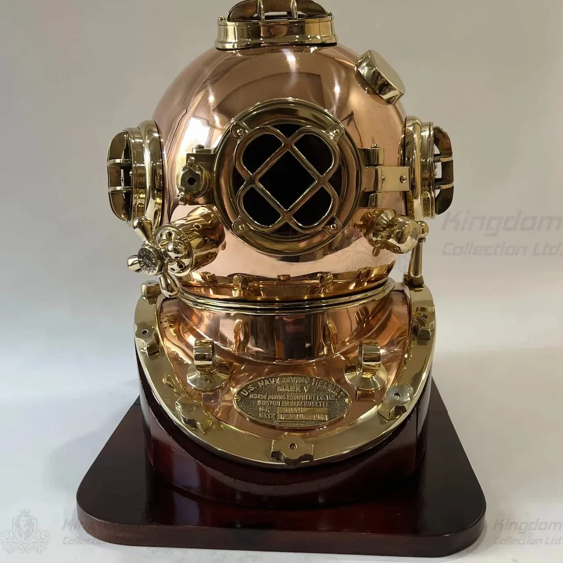 SIAN Mark V US Navy Full Size Rame e Ottone Casco Immersione Collezione Esclusiva con Stand Divers Casco