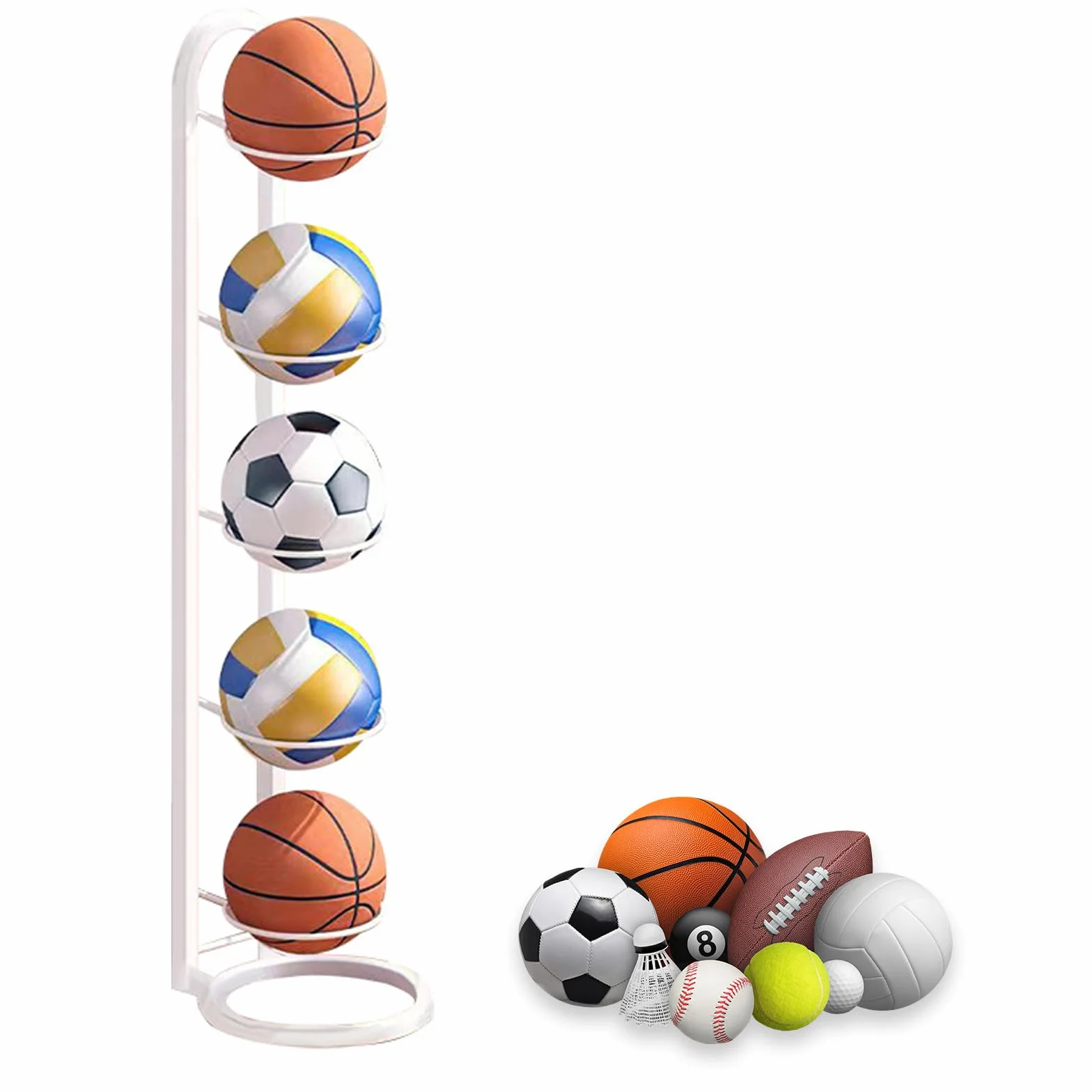 Supporto per pallacanestro, supporto verticale per pallone, supporto per pallacanestro, calcio, pallavolo