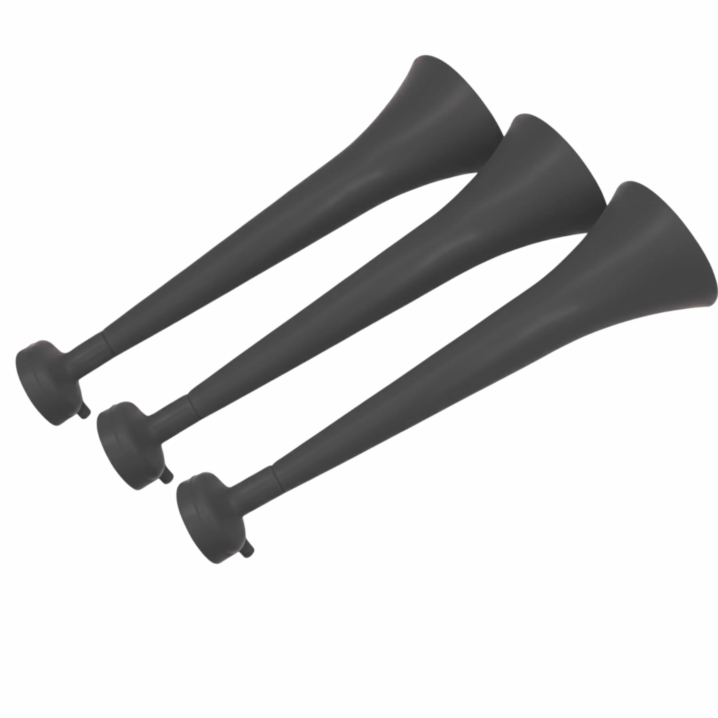 Vuvuzela Colorate Confezione da 3 - Accessori per Feste e Sport Staccabile (Nero)