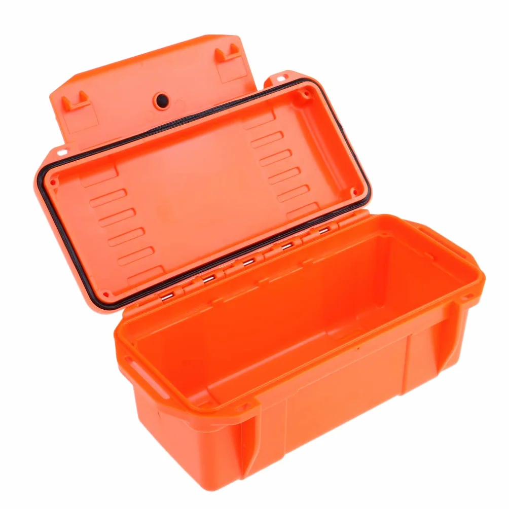 Baoblaze Outdoor Antiurto Impermeabile Scatola Sopravvivenza Plastica Contenitore Custodia Attrezzo Arancia