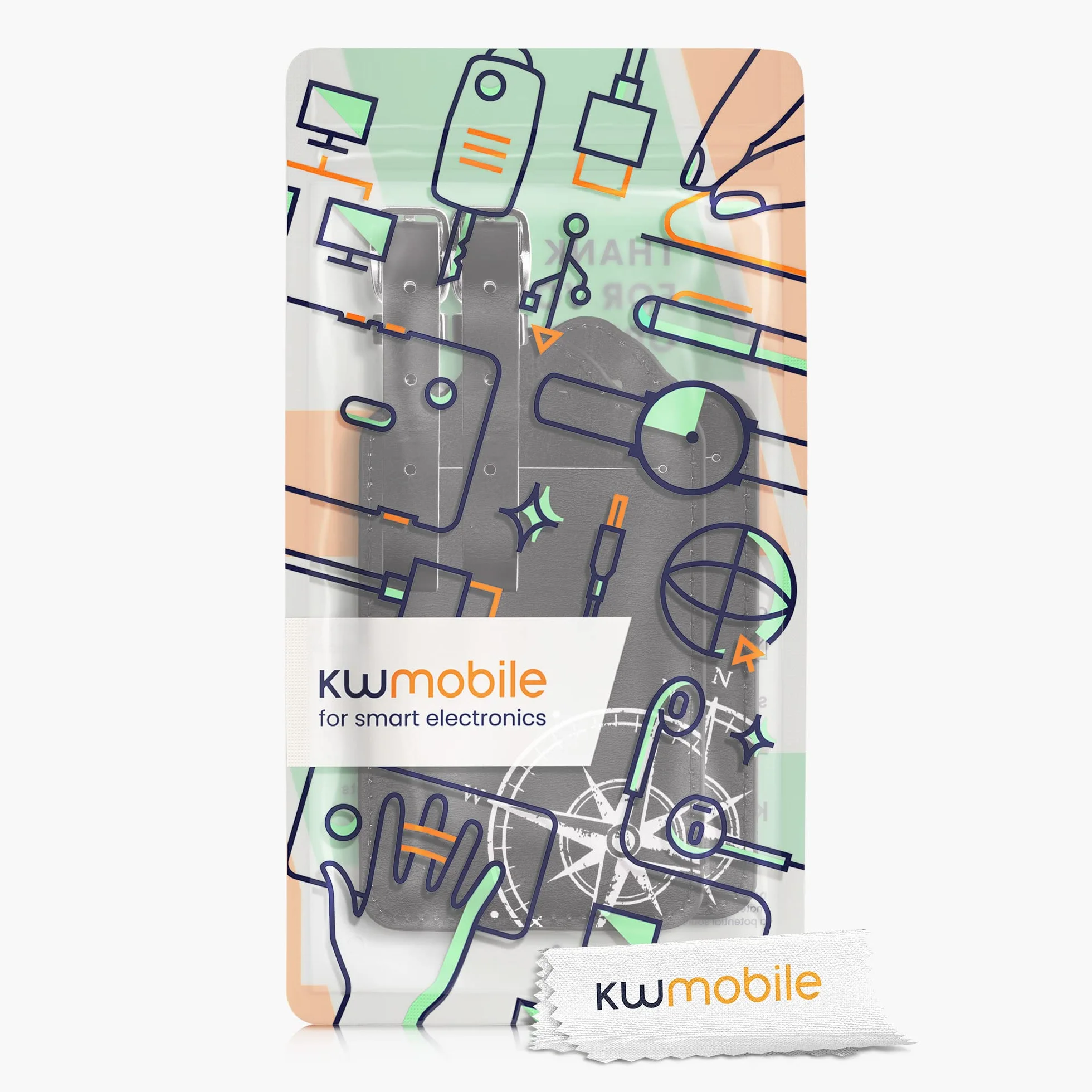 kwmobile Set 2X Targhetta Bagaglio a Mano - Etichetta Valigia Stiva - Accessorio da Viaggio in Similpelle