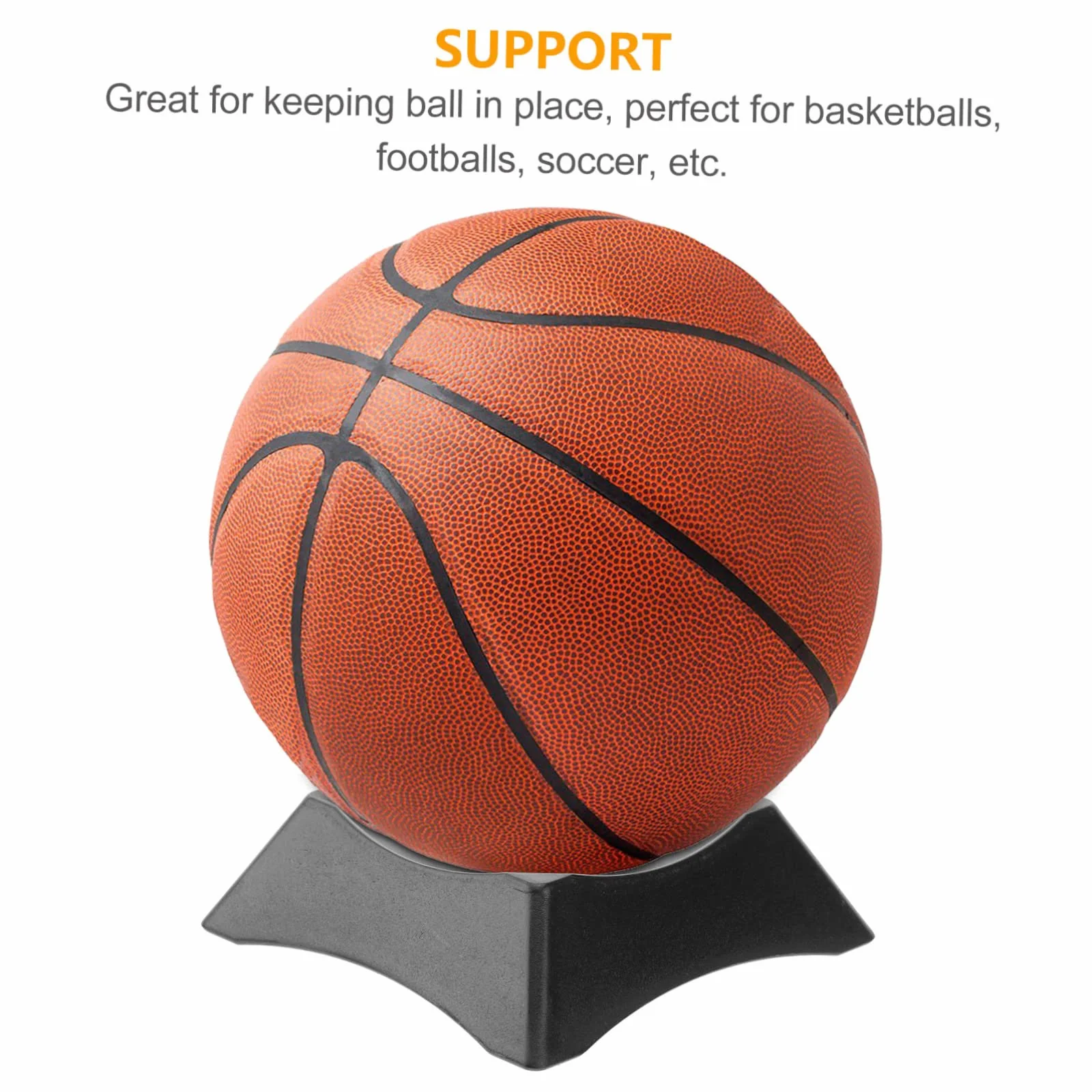 Anneome Supporto Esposizione Palla Calcio Basket Plastica Base Stabile Nero 9 Pezzi Allenamento