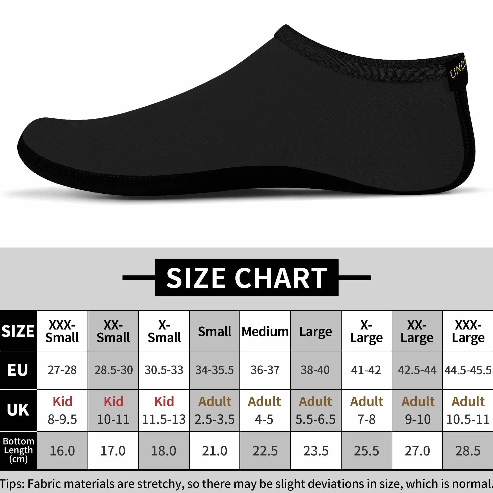 Zio Paul Calzini da Acqua Unisex Scarpe da Acqua Calzini da Yoga Spiaggia a Piedi Nudi Surf Diving Piscina per Bambini Adulti