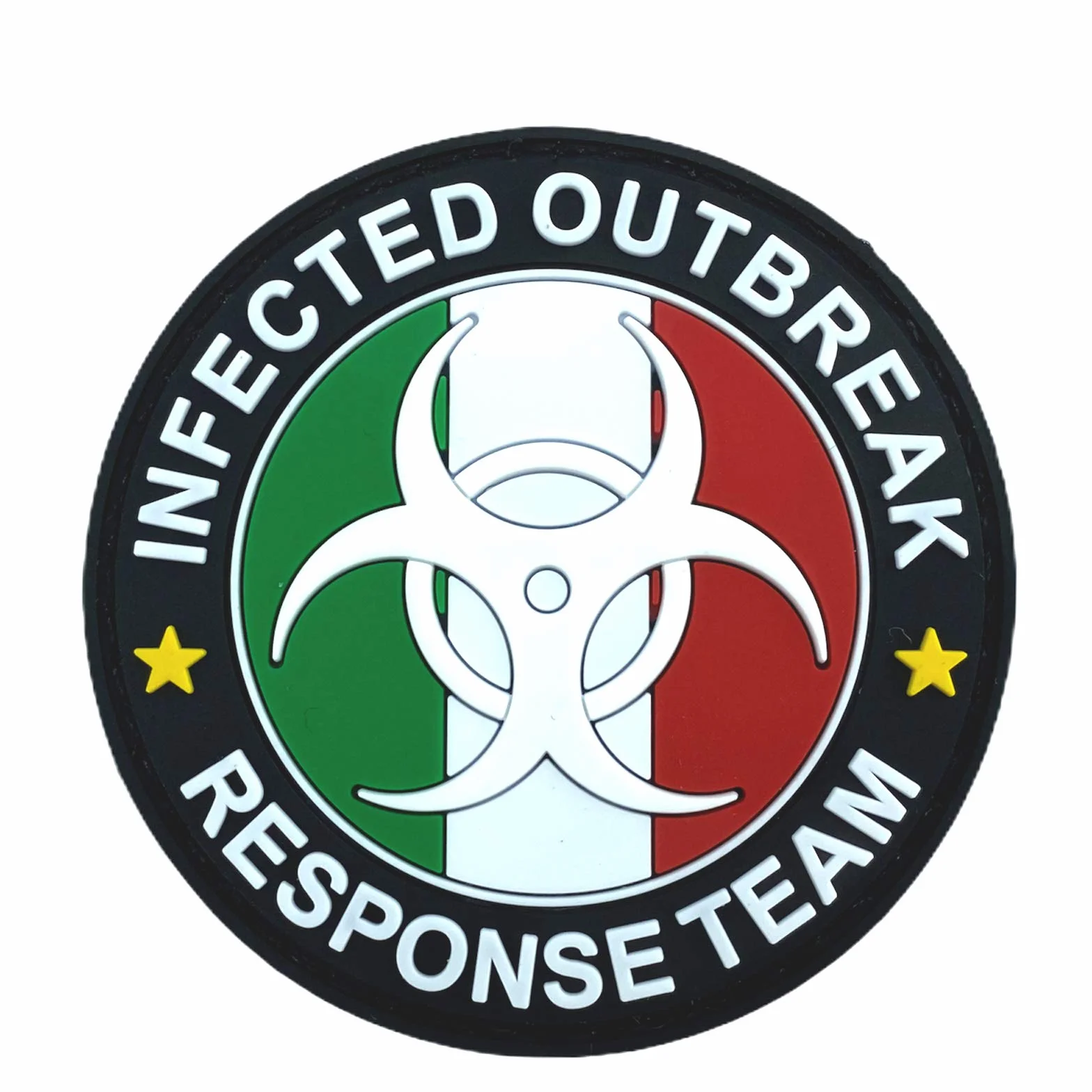 Italiana Italia Bandiera Infected Outbreak Response Team Si Illuminano al Buio Cosplay Airsoft PVC Fan Patch Toppa