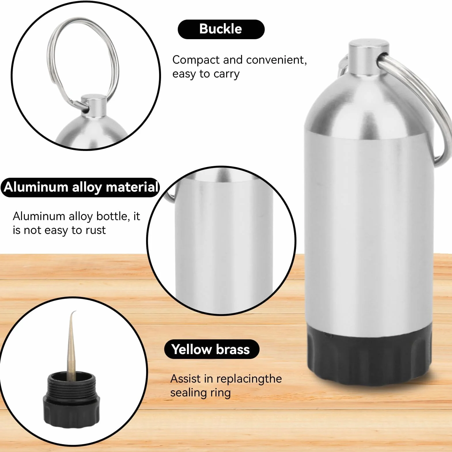 Agatige Bombola Immersioni subacquee Kit immersione valvola O-Ring Portachiavi