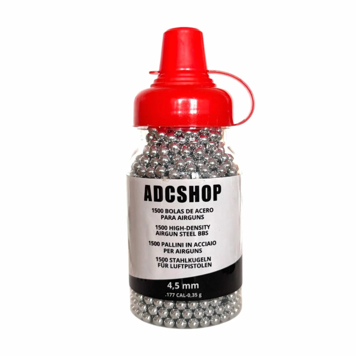 Munizioni Sfere Acciaio Calibro 4,5 mm per Pistole CO2 Aria Compressa 1500 BBS