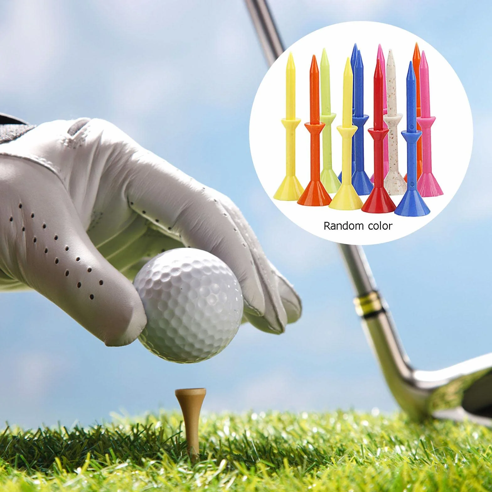 Tee da golf a cuneo in plastica professionale 12x Range pratica guida flessibile 83mm