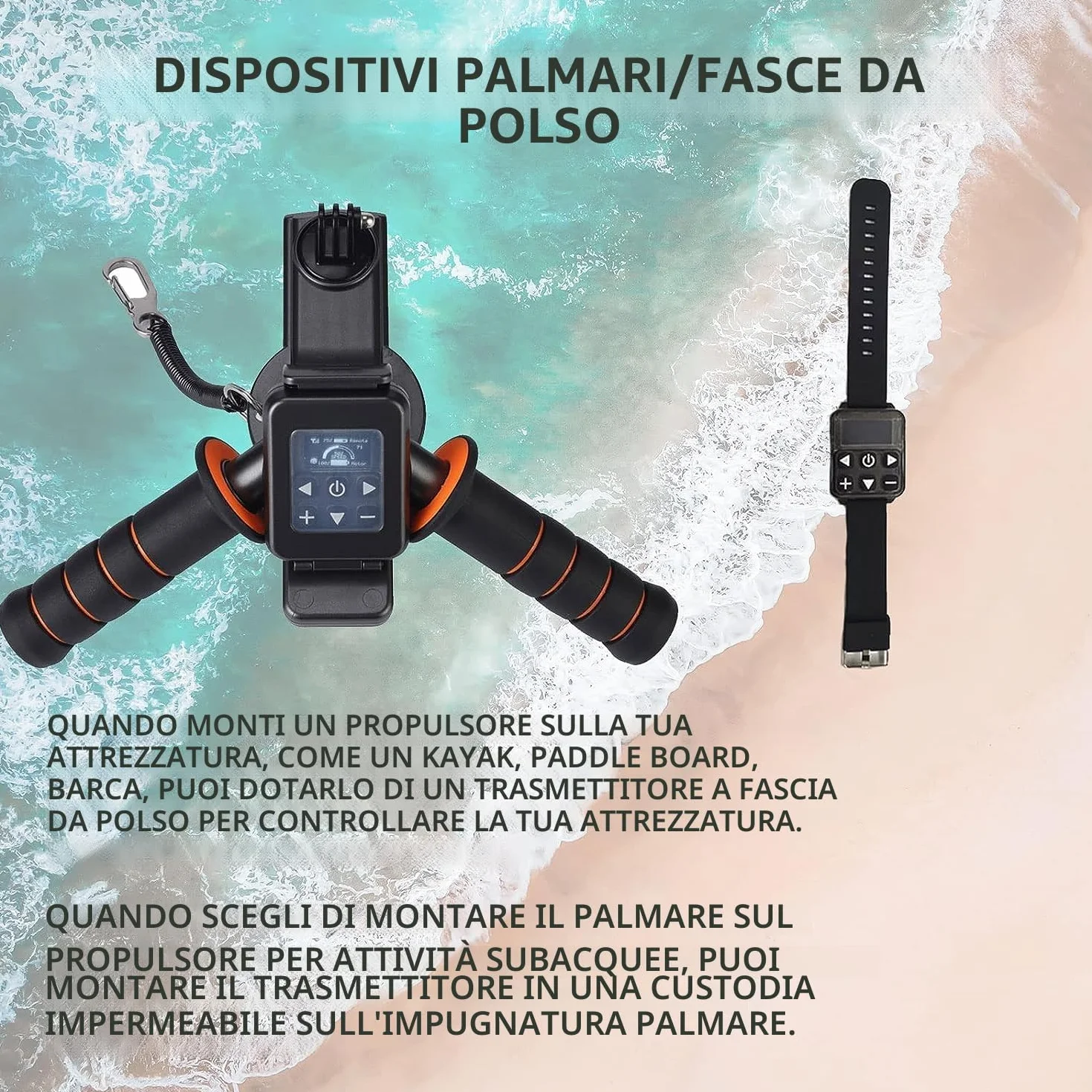 Scooter subacqueo 500W 30M 40M motore RC Sup 10 velocità borsa impermeabile