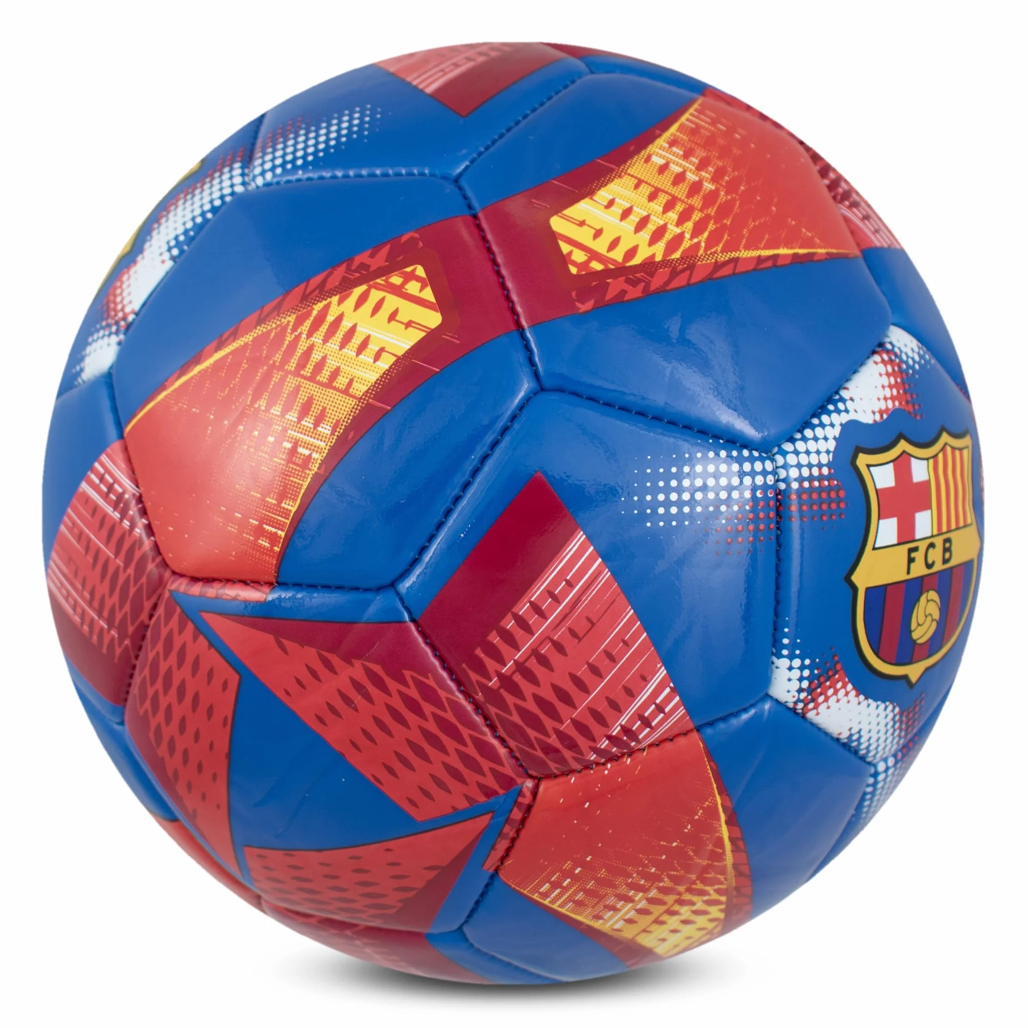 Hy-Pro Pallone da calcio con licenza ufficiale FC Barcelona, taglia 3, design a spirale, merchandising Barca, allenamento, collezione per bambini e adulti