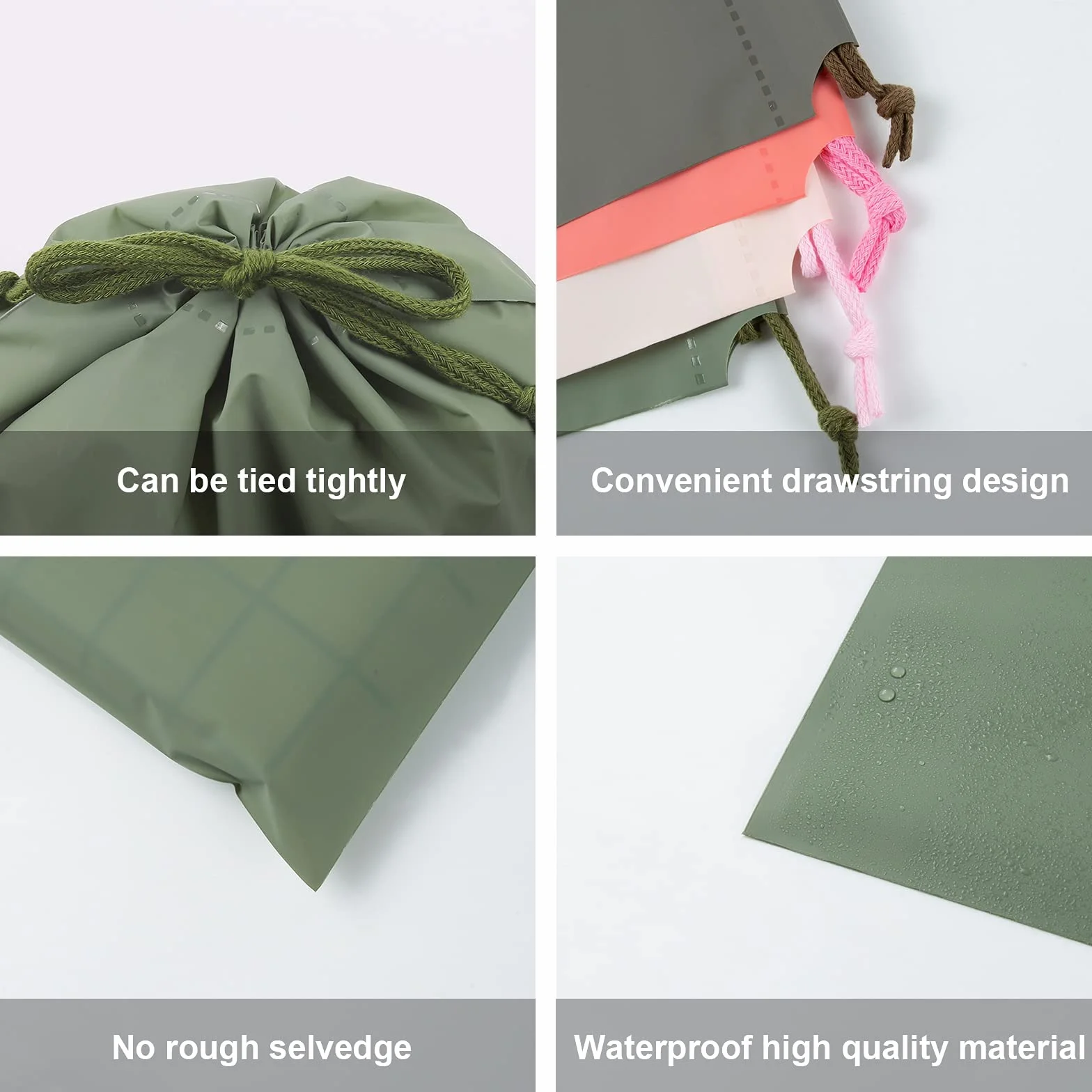 Sacchetti Impermeabili con Coulisse 8 PCS Sacca da Ginnastica Borse da Viaggio Borsa con Chiusura a Cordoncino