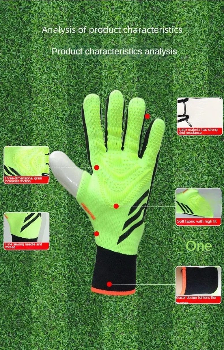 Guanti da portiere da calcio con forte presa antiscivolo traspiranti adulti bambini