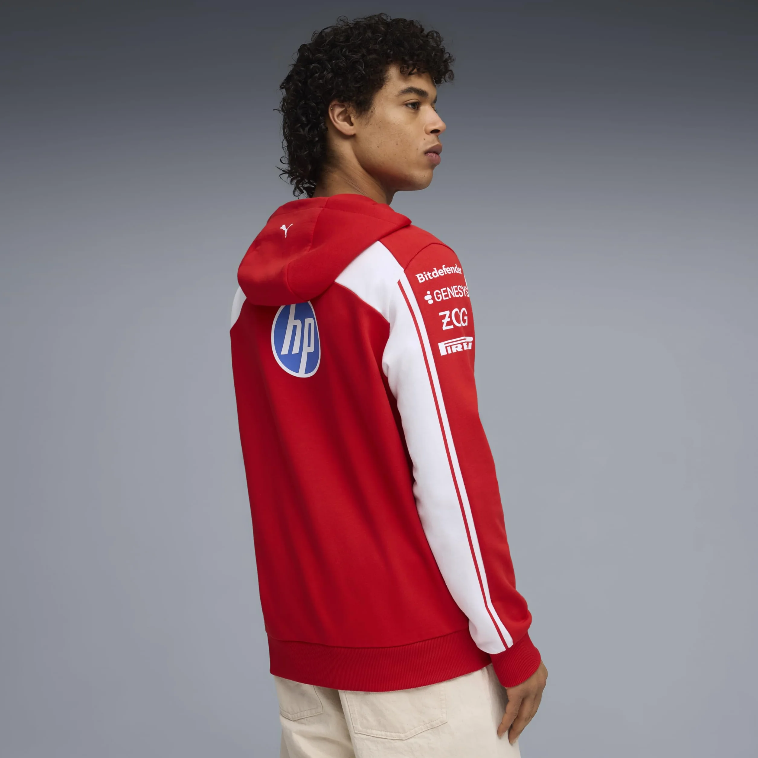 PUMA Scuderia Ferrari F1 2026 Felpa con Cappuccio Team Uomo - Rosso