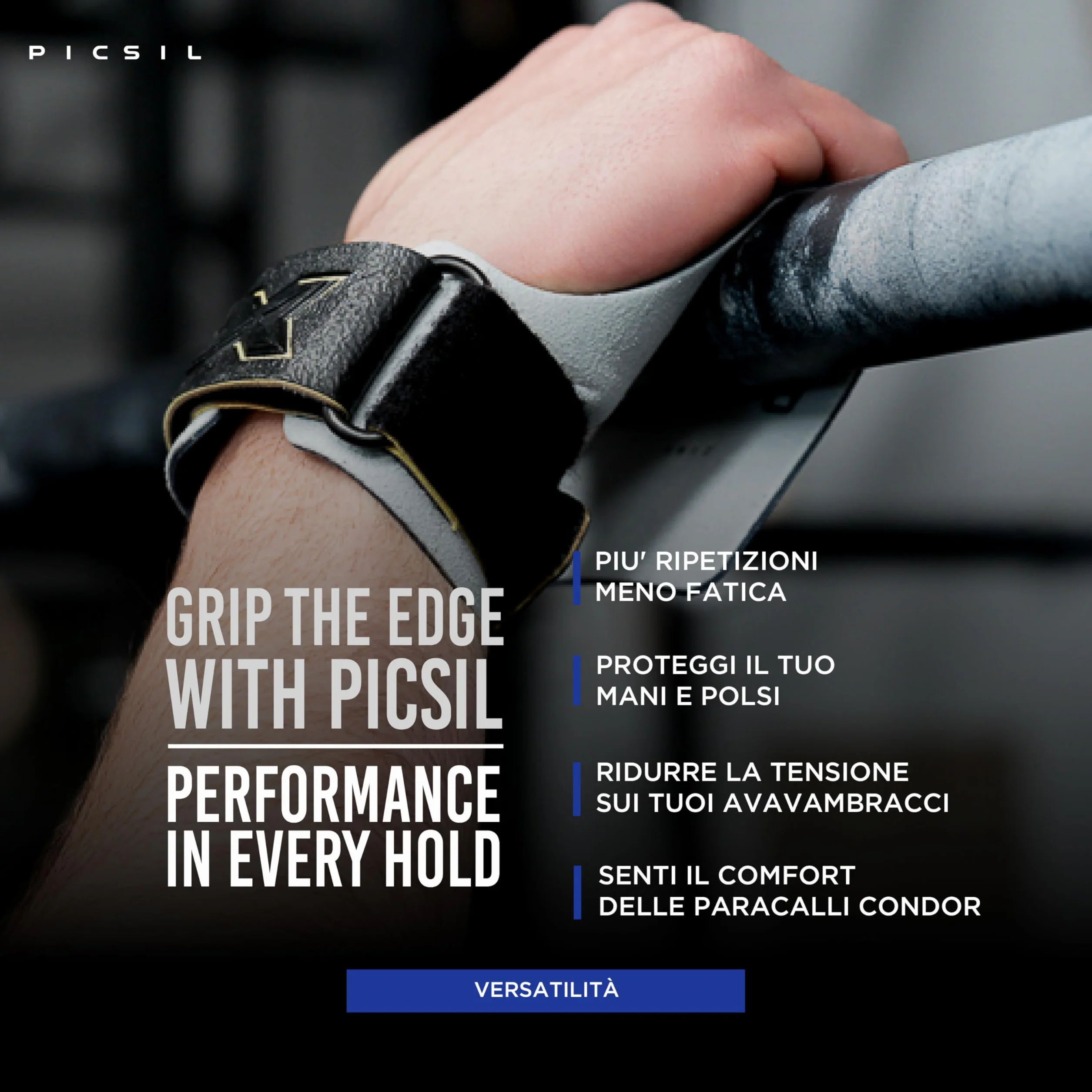 PICSIL Paracalli Condor Grips Professionali Protezione Mani Magnesite Cross Training Calisthenics Fitness Ginnastica
