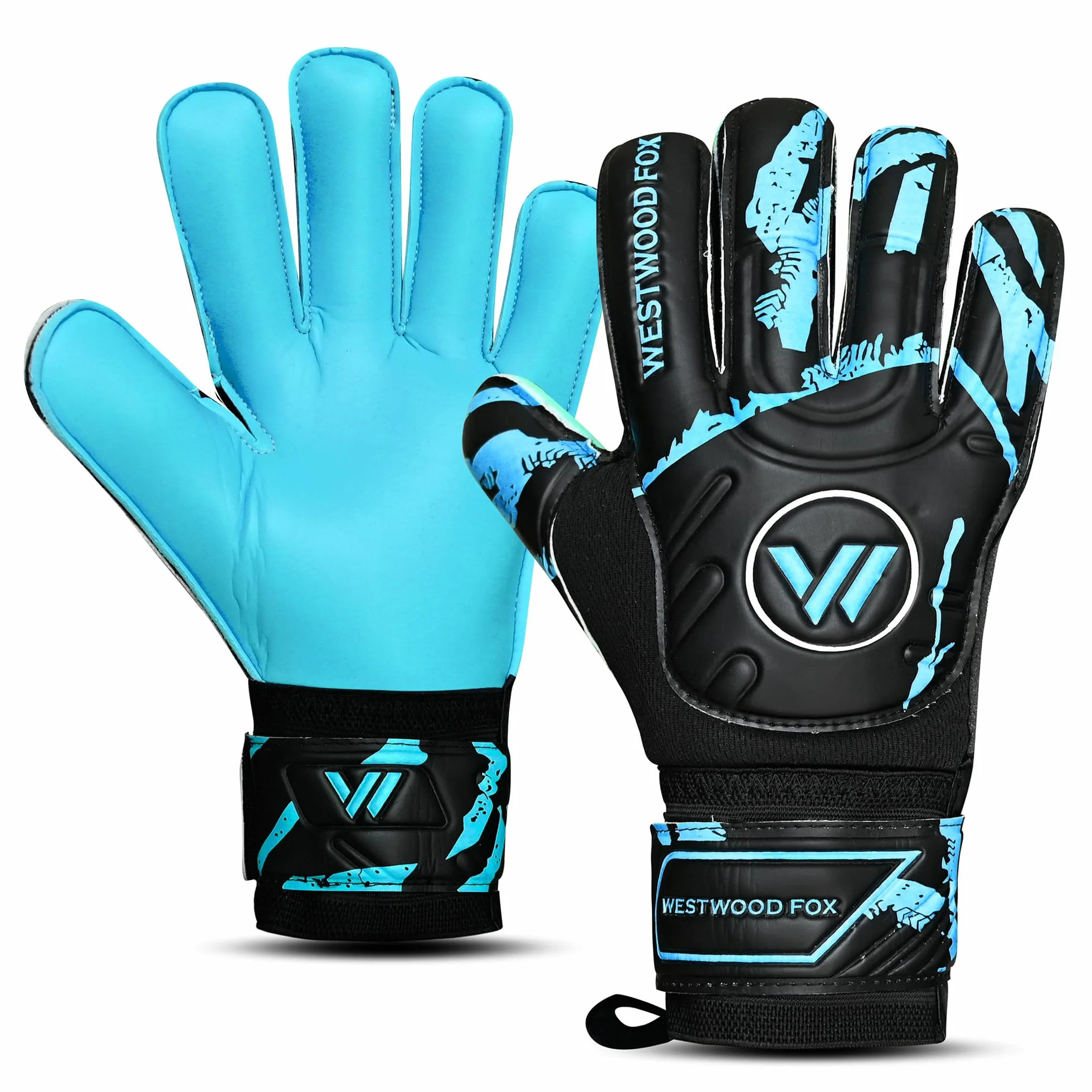 WESTWOOD FOX Guanti da portiere protezione dita calcio bambini ragazzi adulti