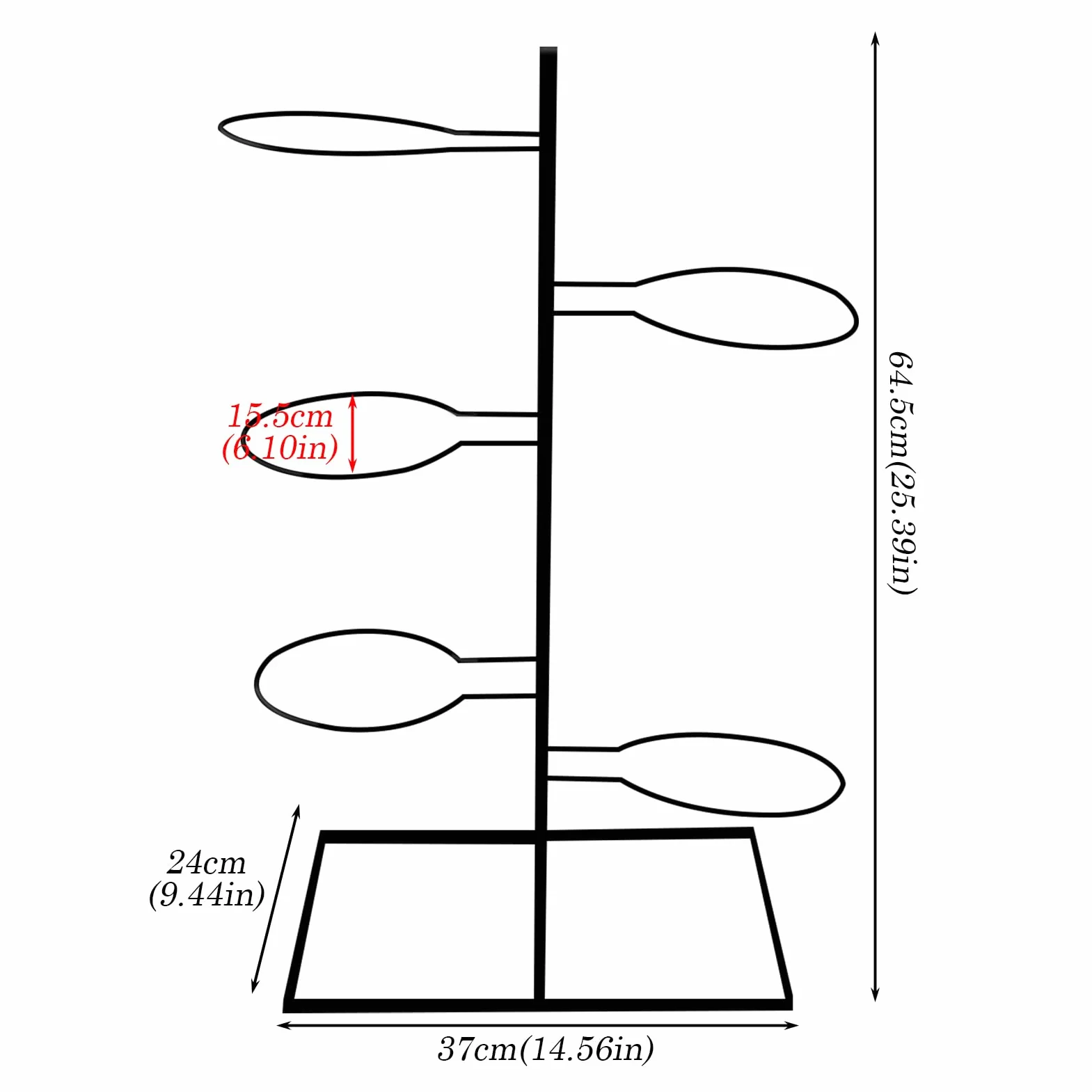 Set di 5 Supporti per Palloni Rimovibili in Metallo - Stoccaggio Verticale Stabile per Basket, Calcio, Pallavolo (Nero)