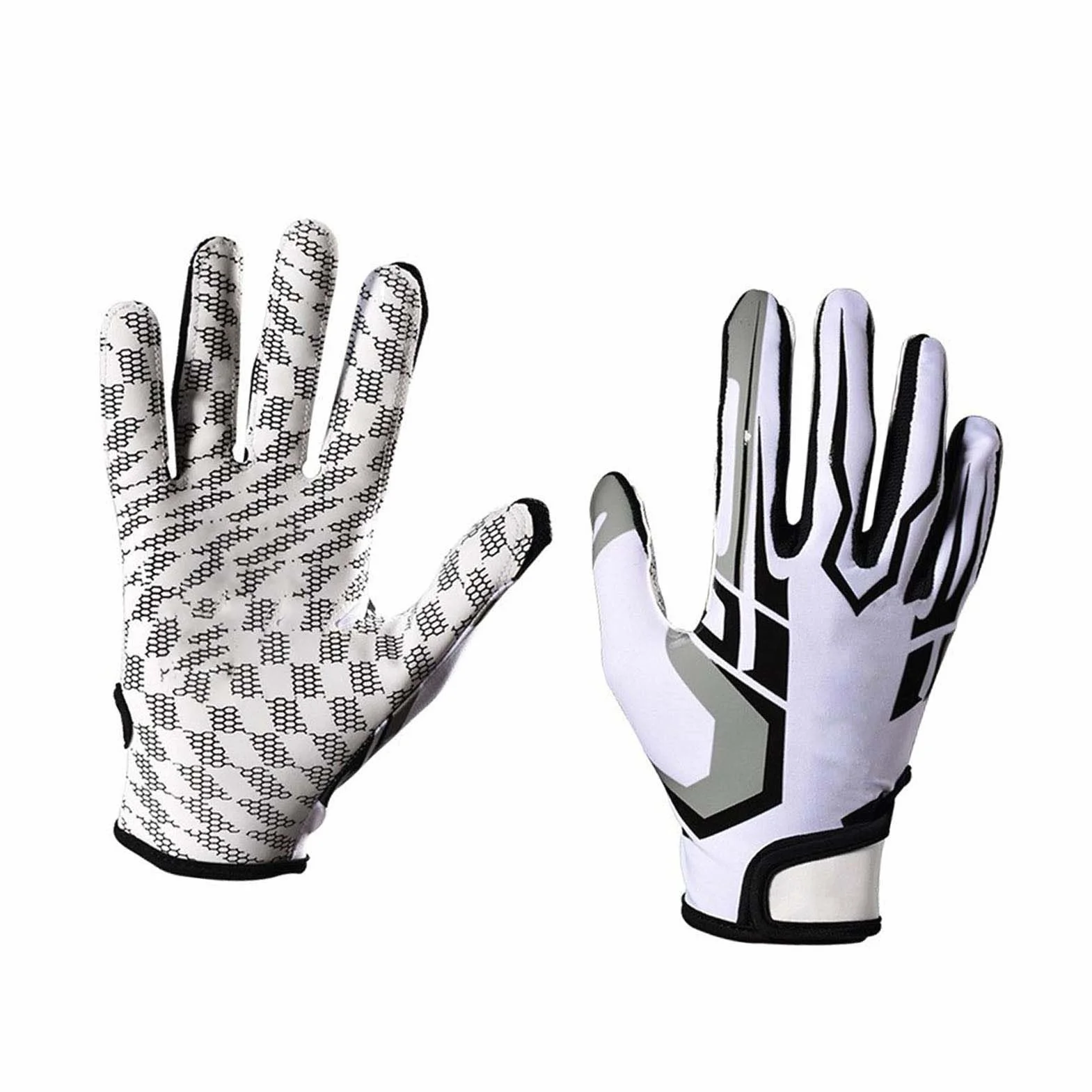 VBESTLIFE Guanti da Calcio Giovanile Antiscivolo Traspiranti a Dita Intere per Football Americano Baseball (M)