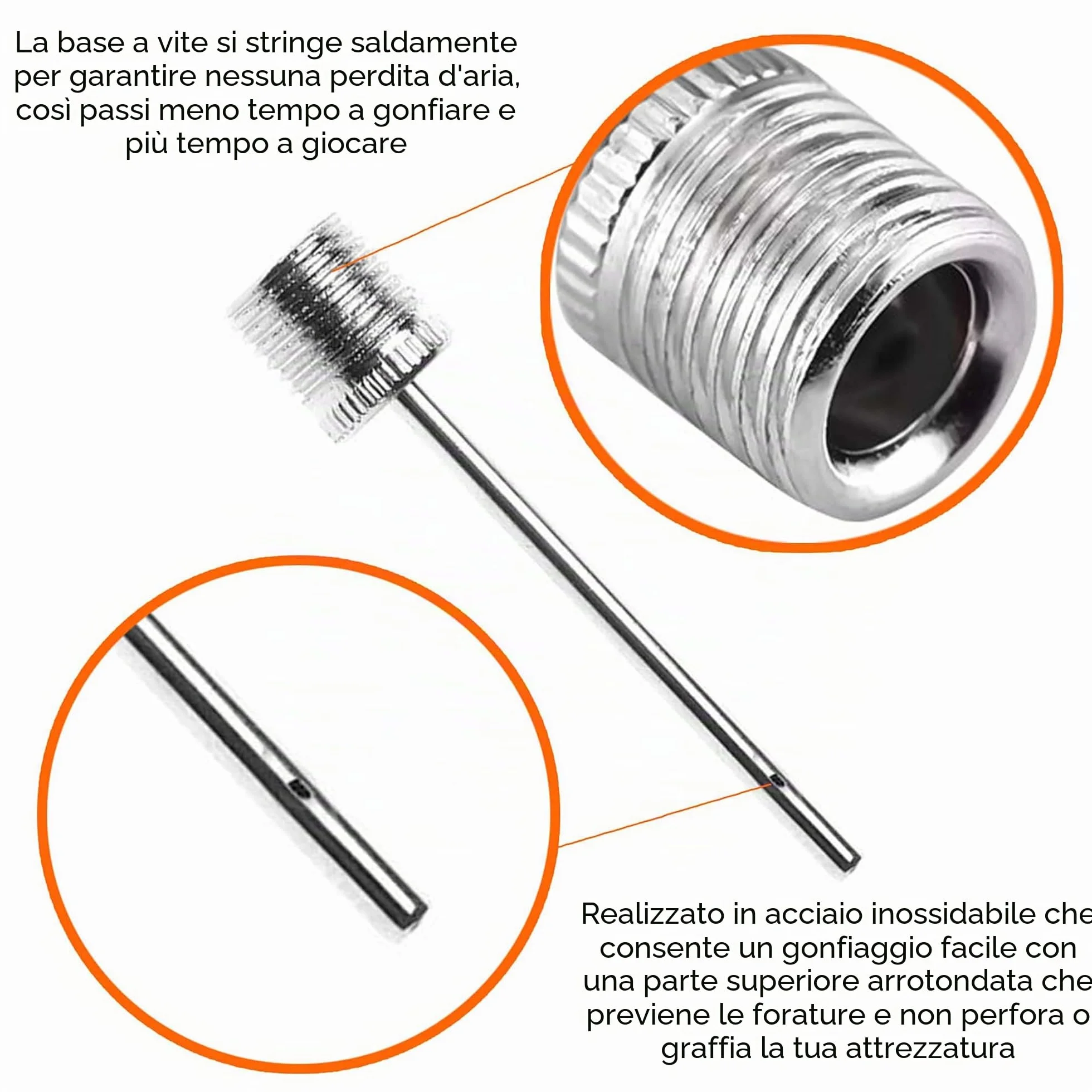 Mobi Lock Pompa ad Aria per Palloni a Doppia Azione Set 3 Pezzi