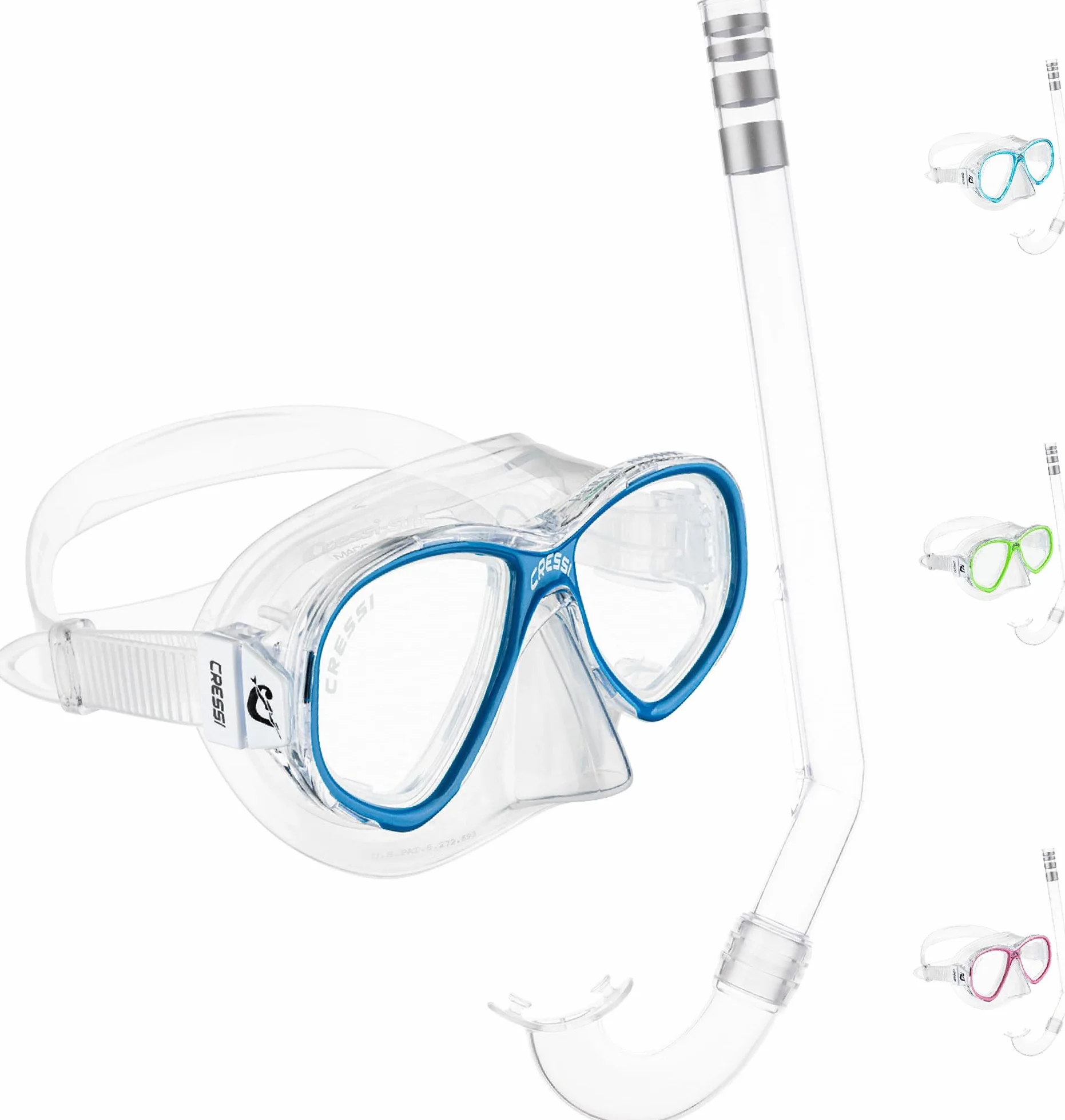 Cressi Perla Jr Snorkeling & Apnea Maschera o Combo Set Maschera Perla Jr Snorkel Minigringo