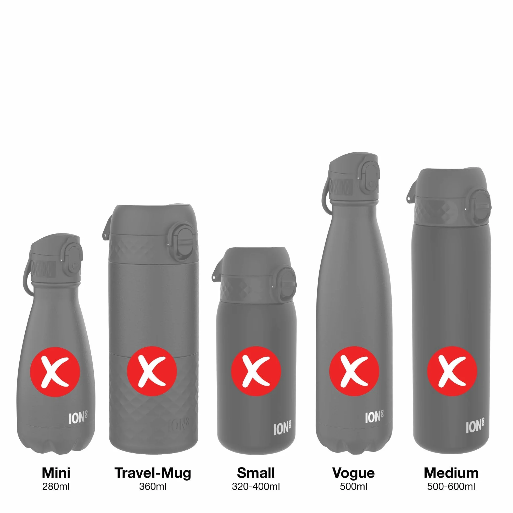 Ion8 Coperchio di ricambio per borraccia 750ml 920ml 100ml 1200ml Prova di perdite Senza BPA Viola Chiaro