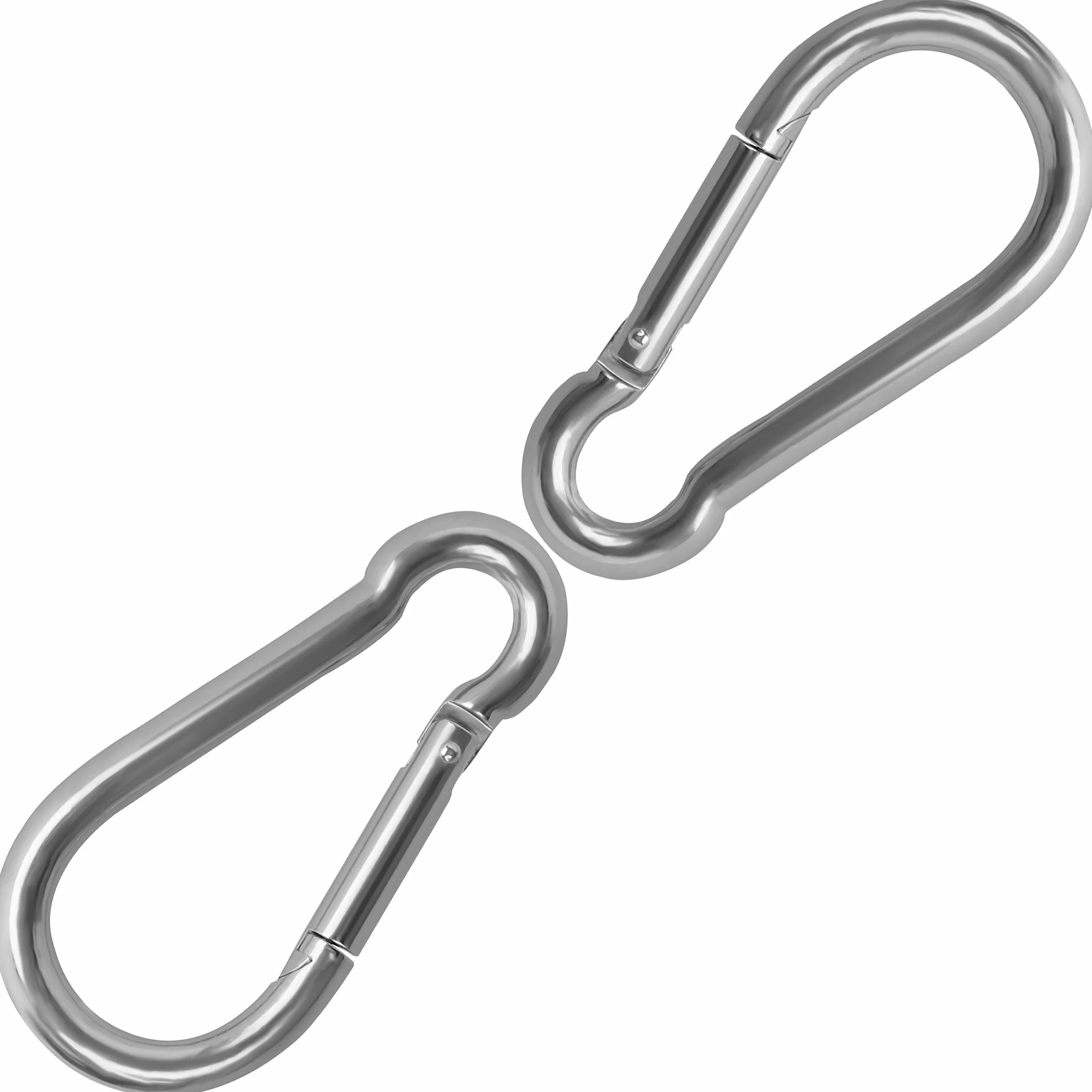 BELLE VOUS Moschettone in acciaio inox a molla M12 13,8 cm set di 2