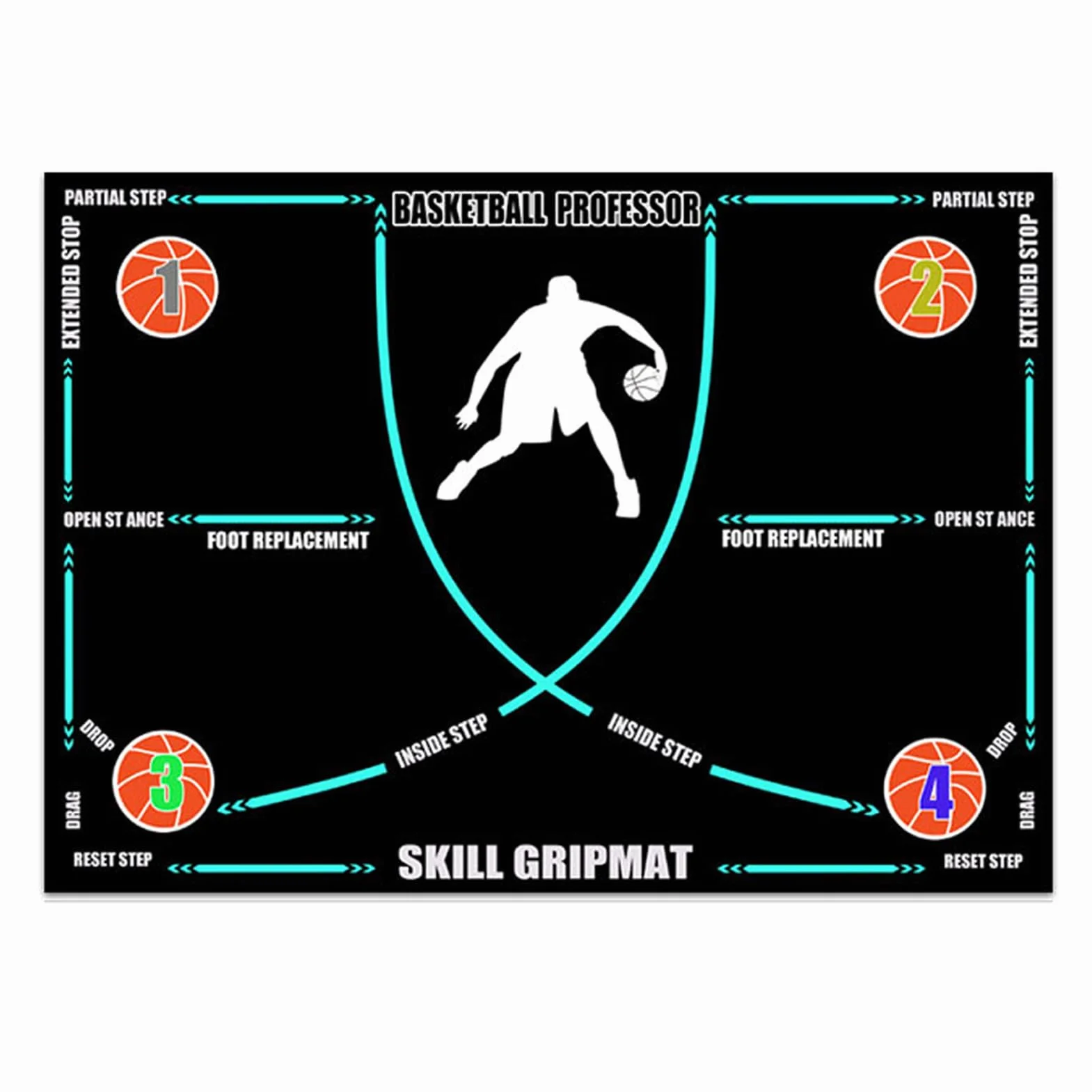 Tappetino per Allenamento di Pallacanestro, Tappeto Velocità Foodstep per Basket