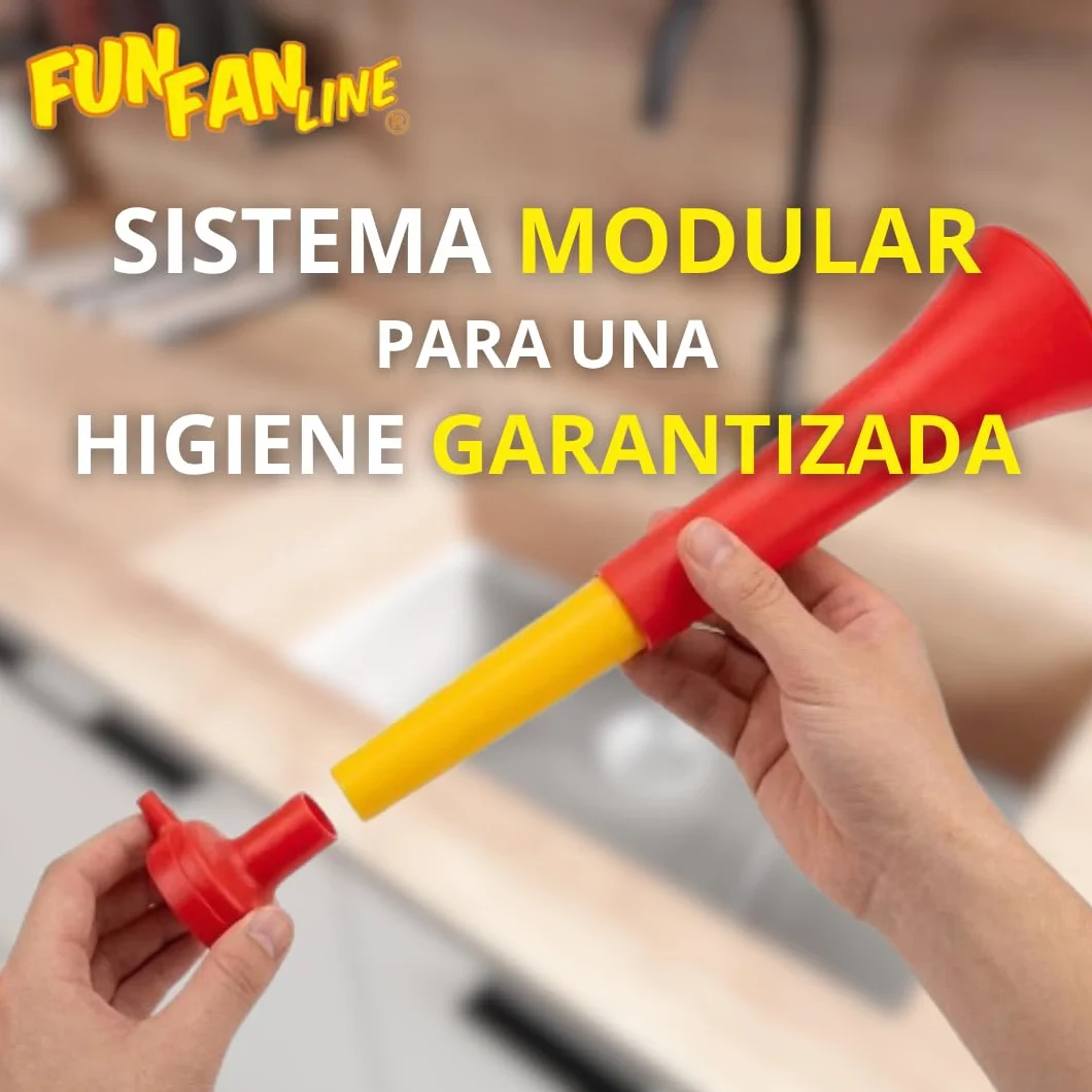 Vuvuzela Confezione da 3 Trombe in Plastica per Calcio e Celebrazioni Sportive