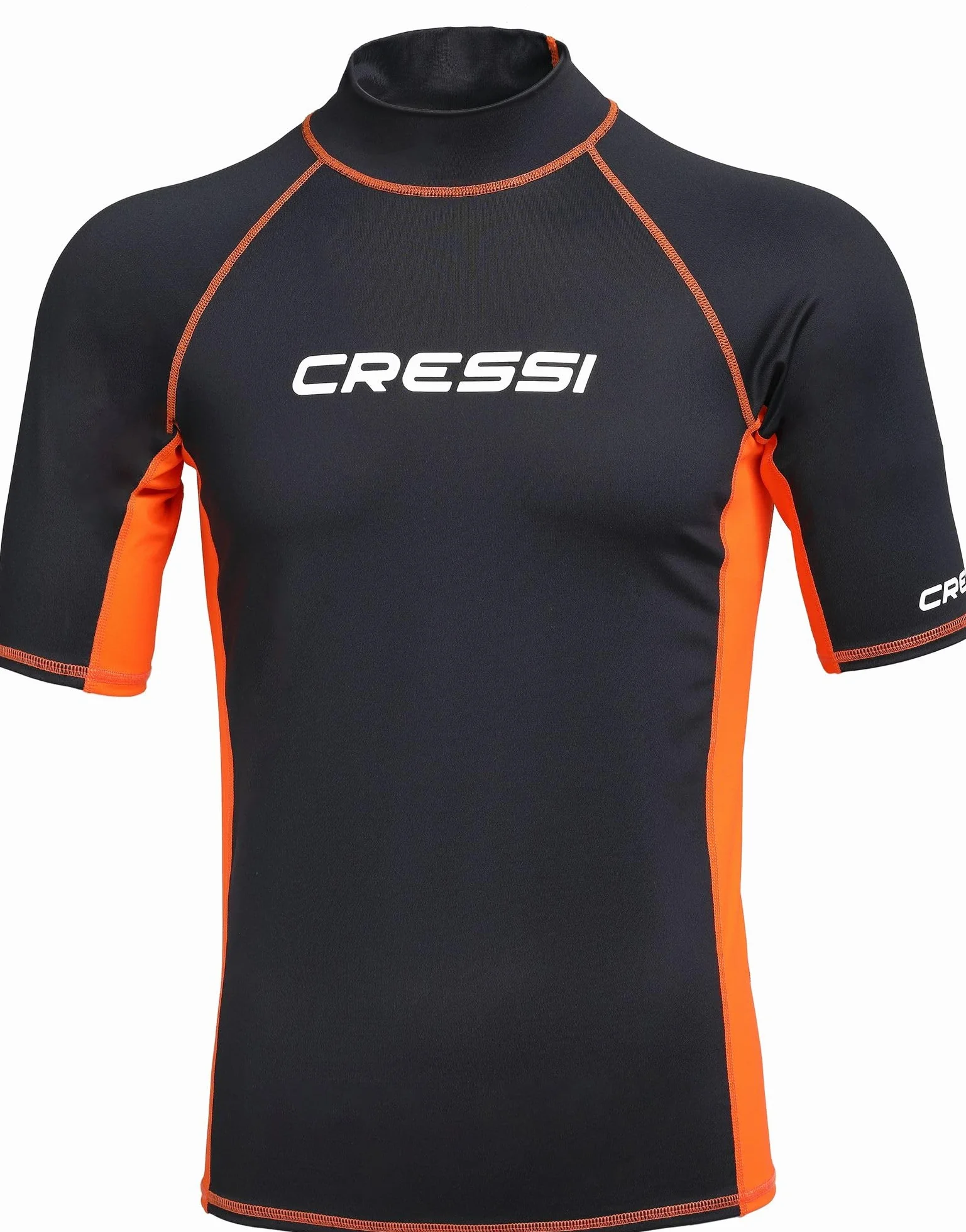 CRESSI Rash Guard Man Short/SL - Maglietta Uomo Manica Corta Tessuto Elastico Avvolgente Antiabrasione, T Shirt Tecnica Snorkeling Immersione Surf, Muta Sub Maglia Tecnica Protezione Raggi UV UPF 50+