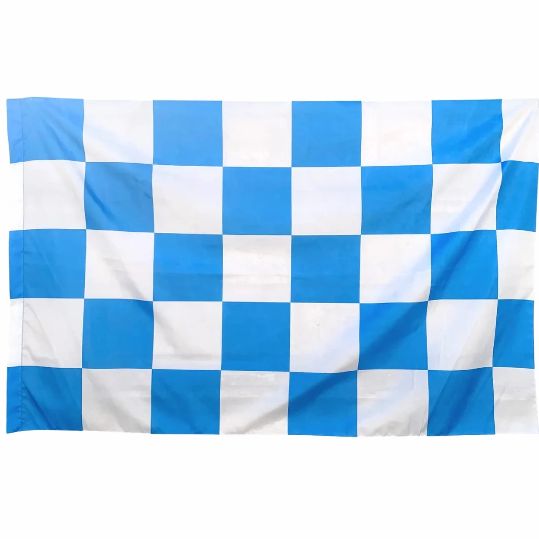 NARAMAKI Napoli Bandiera a Scacchi Bianco e Azzurri 90x150cm con Passante per Asta - Bandiera Italiana - Tifosi - Calcio (Bandiera Scacchi)