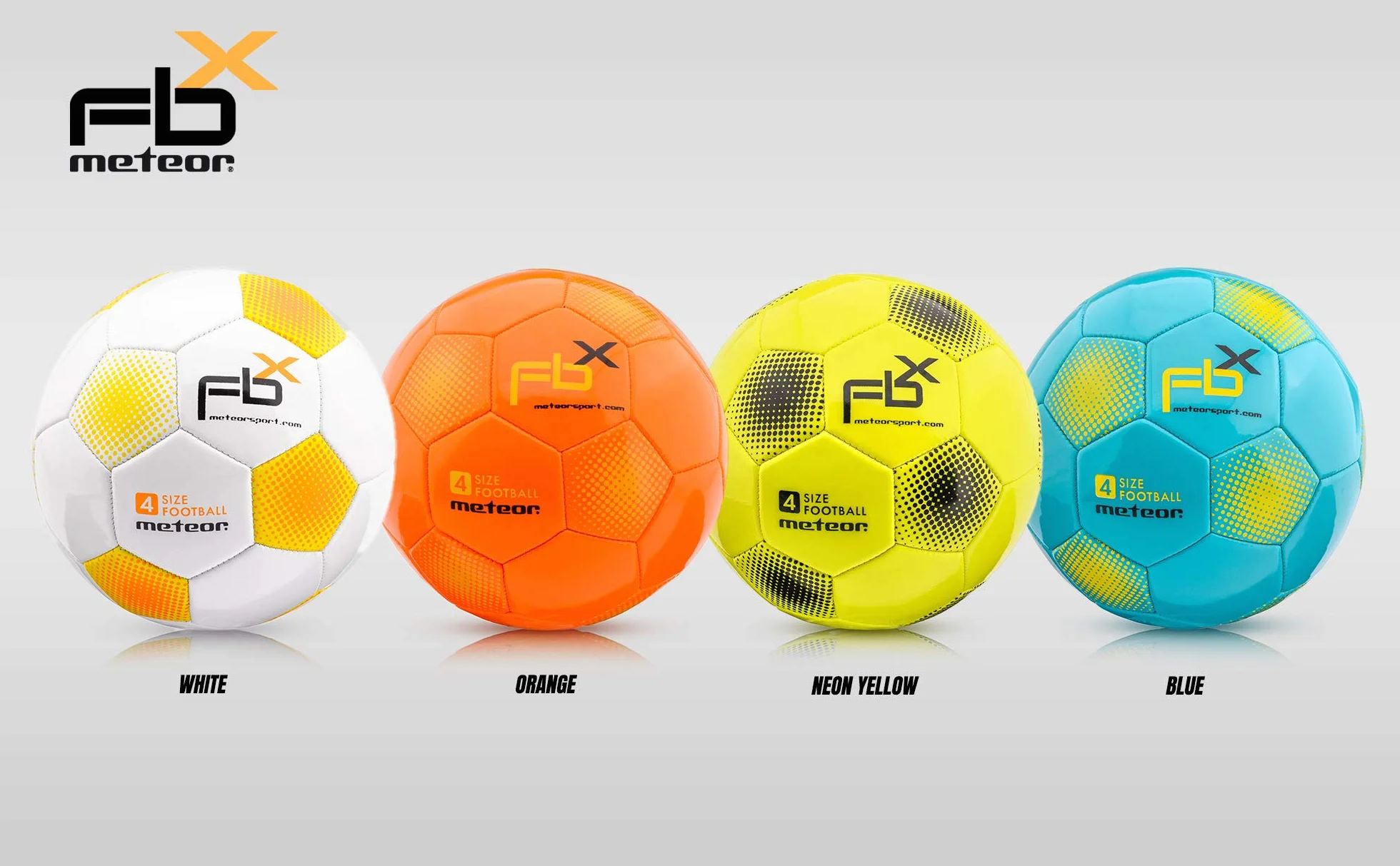 Meteor Pallone da Calcio Cucito per Bambini Adolescenti e Adulti 5 4 3 1 Dimensioni e 4 Colori