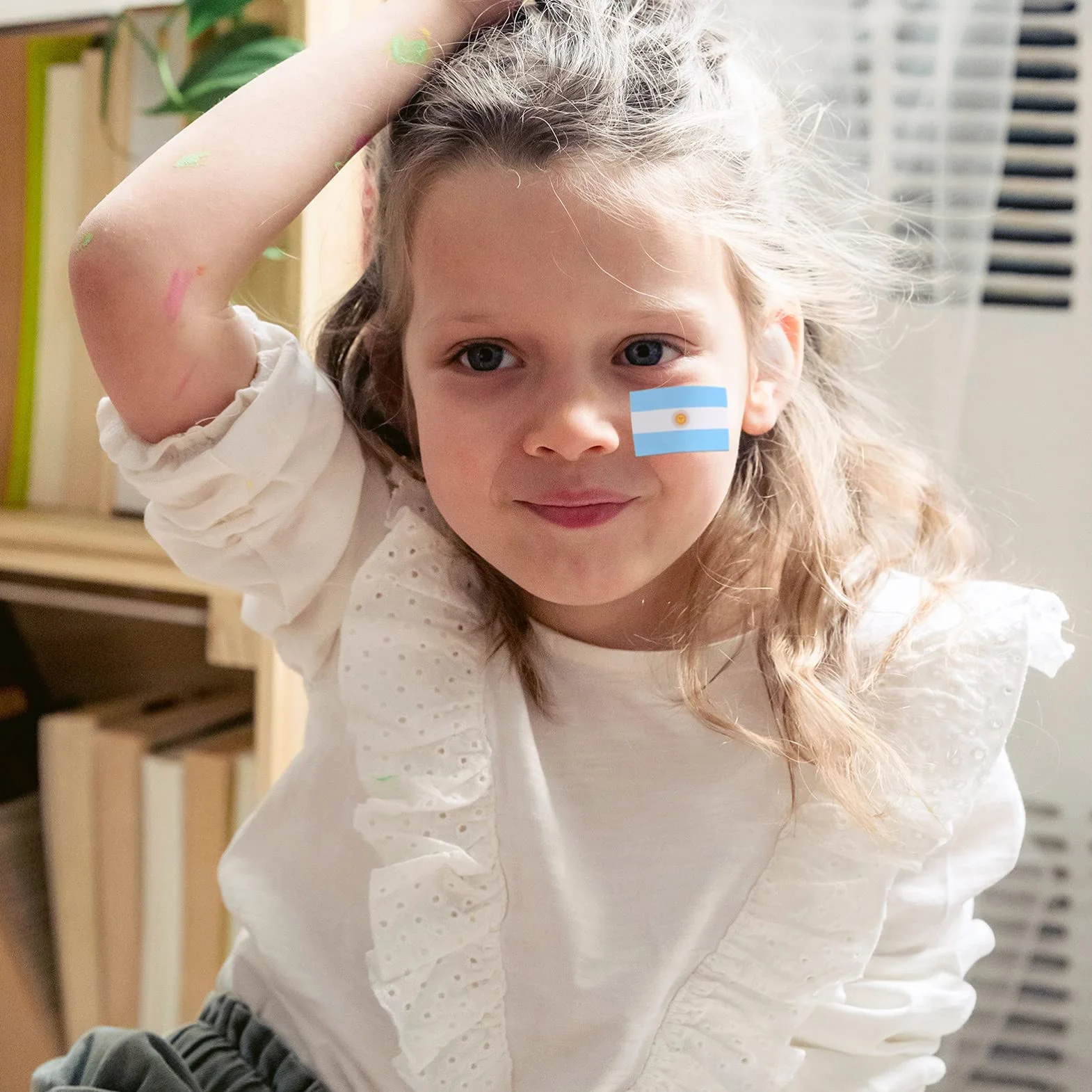 Adesivi per il viso bandiere paesi 7 fogli bandiere nazionali mondo Unione europea