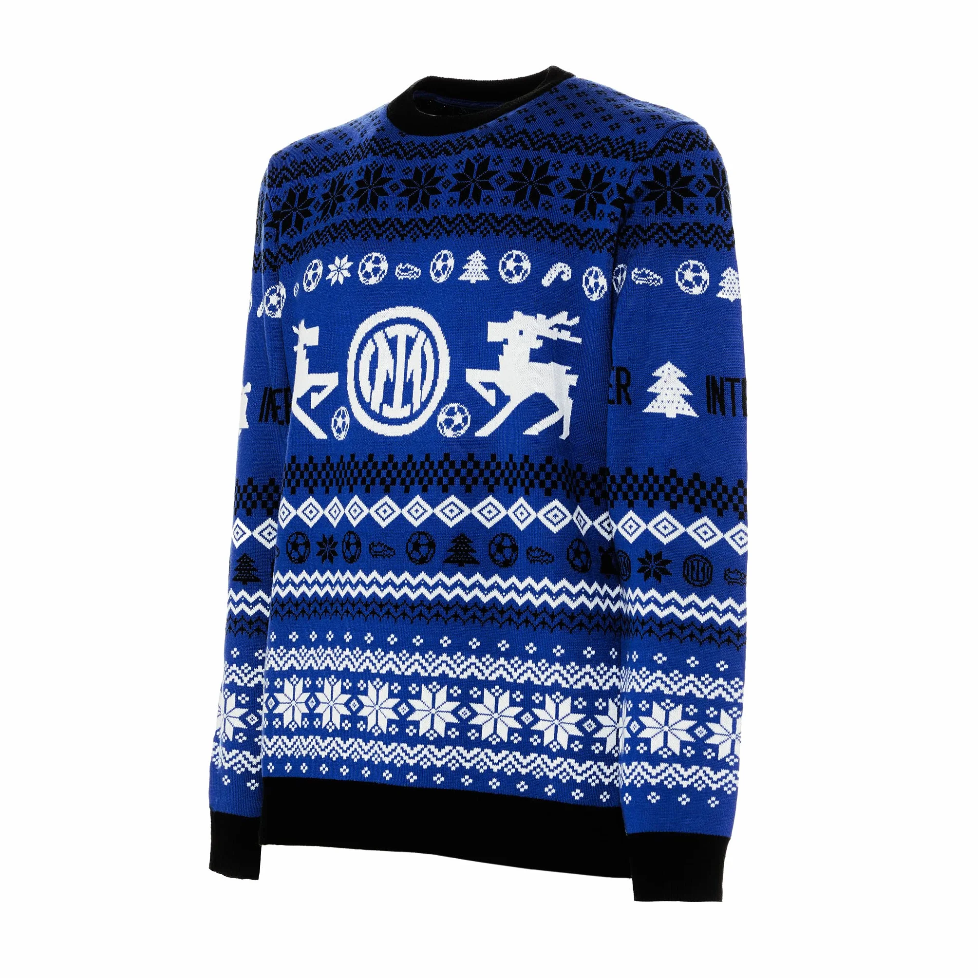Inter Maglione Natalizio, Maglione Unisex - Adulto, Nerazzurro, XL