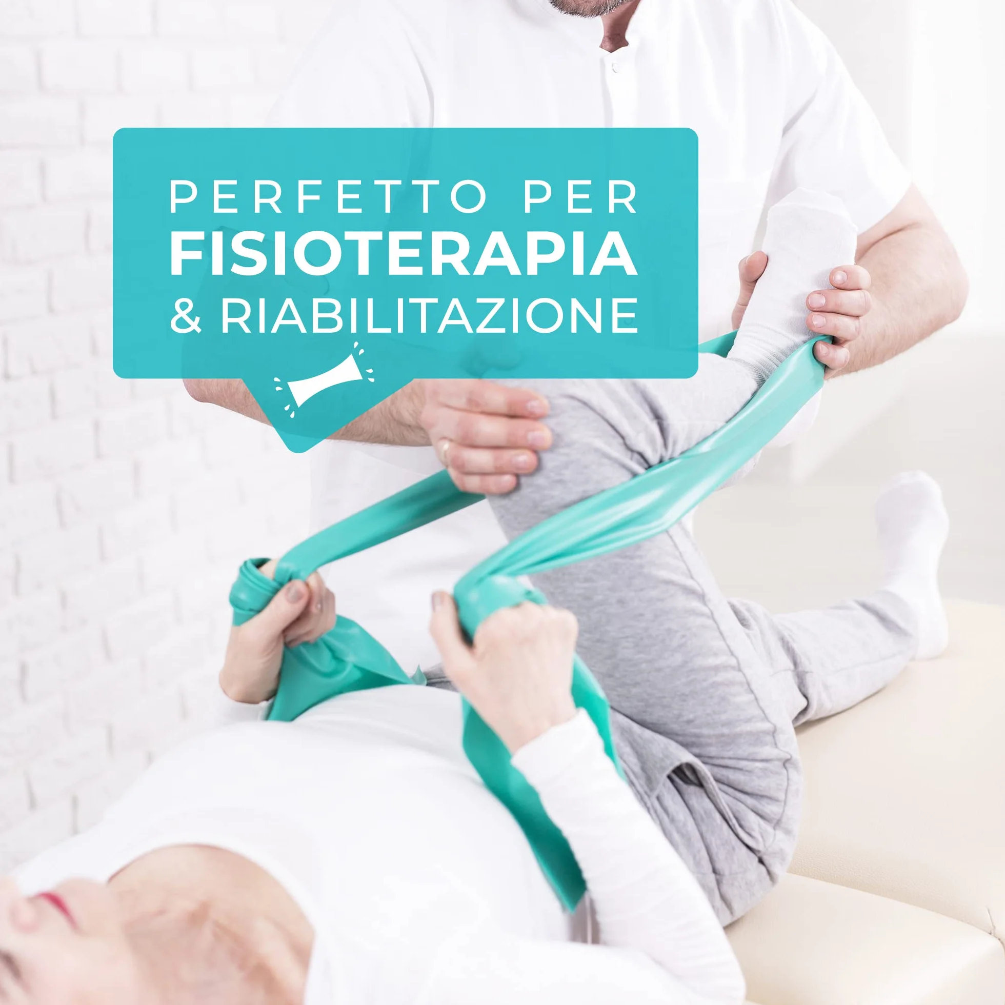 Elastico Fitness Pilates Fasce Elastiche Fisioterapia Yoga Elastici Palestra Forza Set con e-Guida