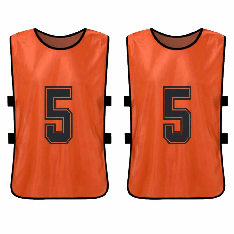 Maglie da Calcio Numerate 12 PCS Adulti Soccer Pinnies Quick Drying Training Gilet