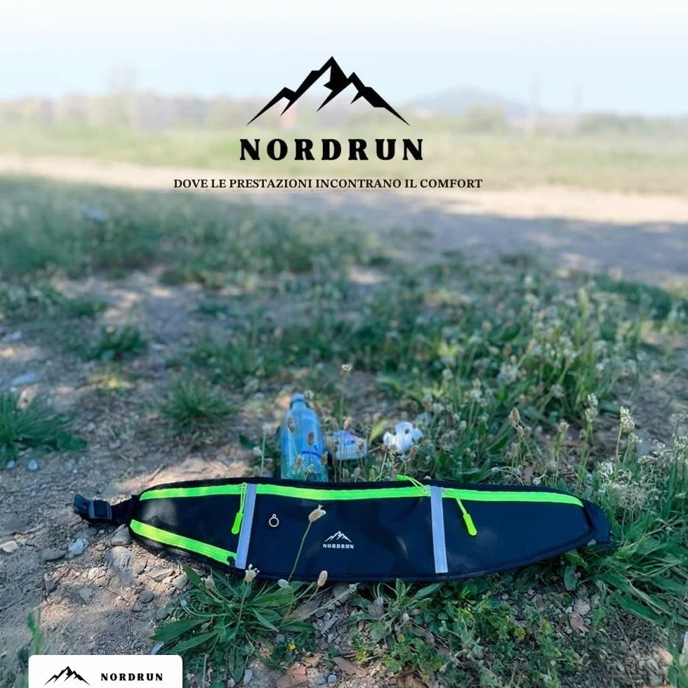 Marsupio Running Impermeabile Uomo Donna per Corsa Sport Trekking Fitness Jogging Cintura Palestra Cellulare